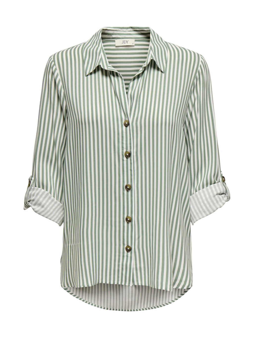 Camicia JDY Verde bianco Laurel maniche 3/4 15329311 /Sea White JDY 