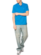 Polo Calvin Klein Blu elettrico in pique LV040EM269 CFM CALVIN KLEIN 