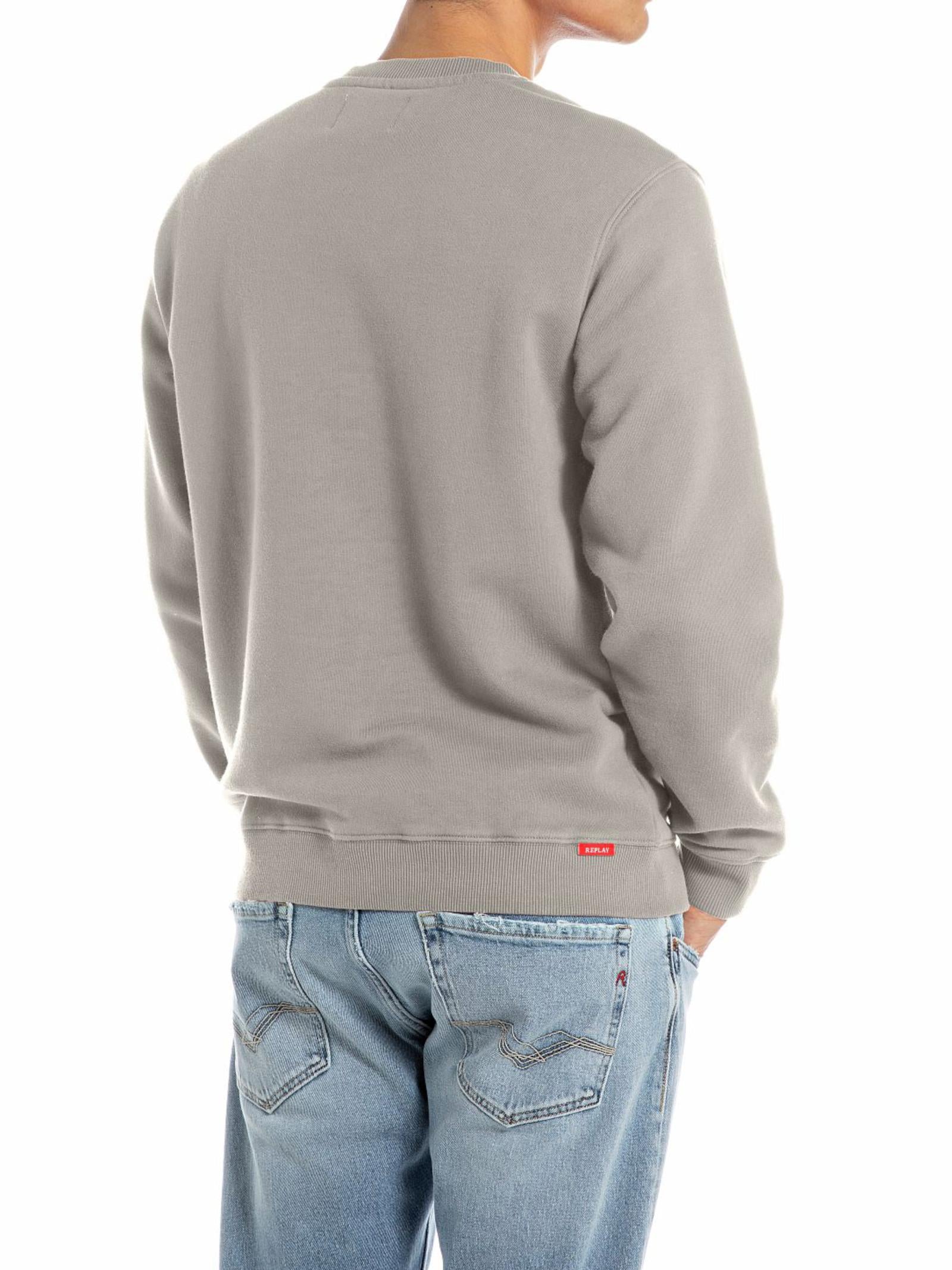 Felpa Replay Grigio logo piccolo M3106 589 REPLAY 