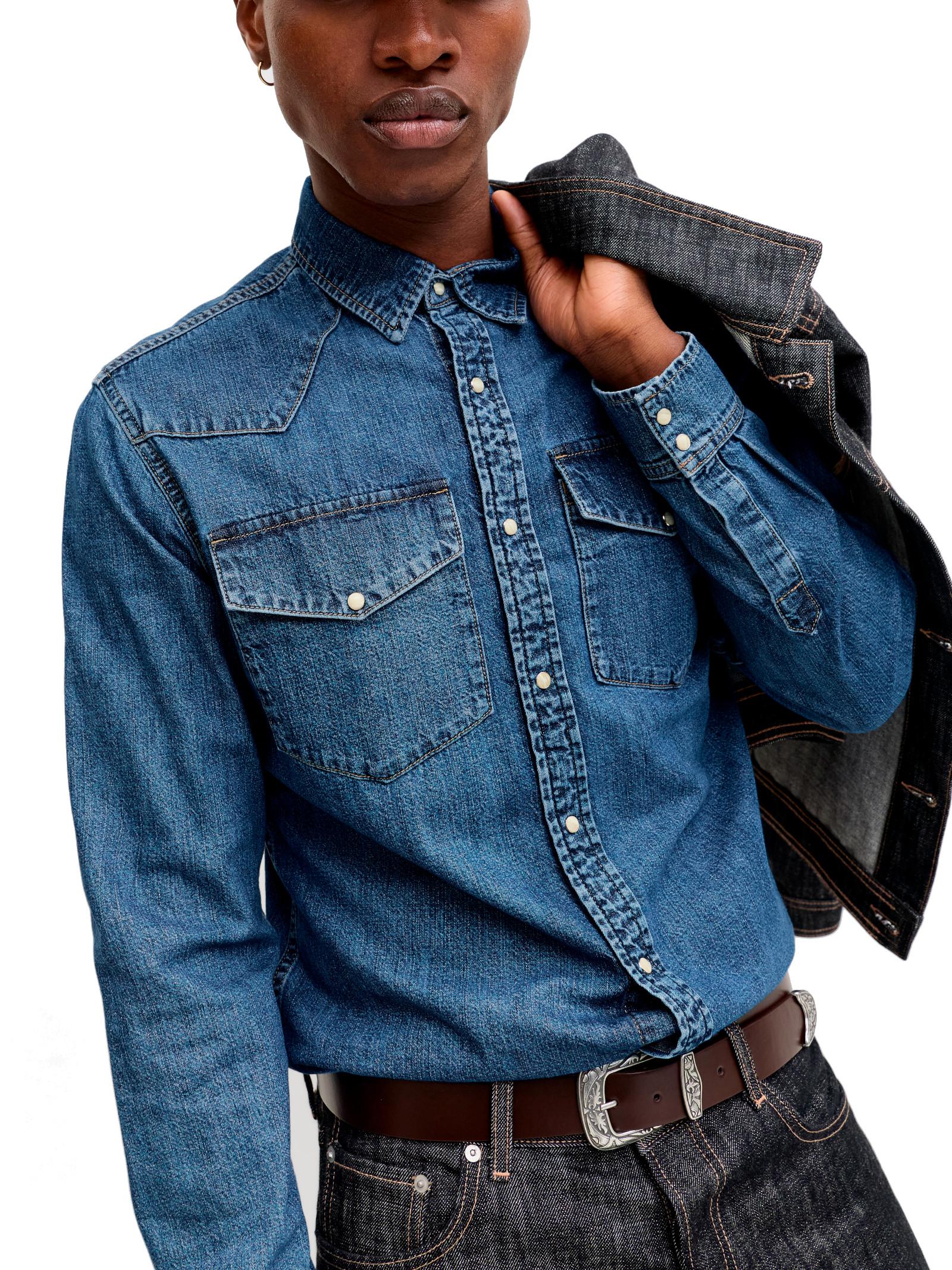 Camicia Jack & Jones Seridan Medium Blue Denim 12289219 /Blue Denim JACK & JONES 