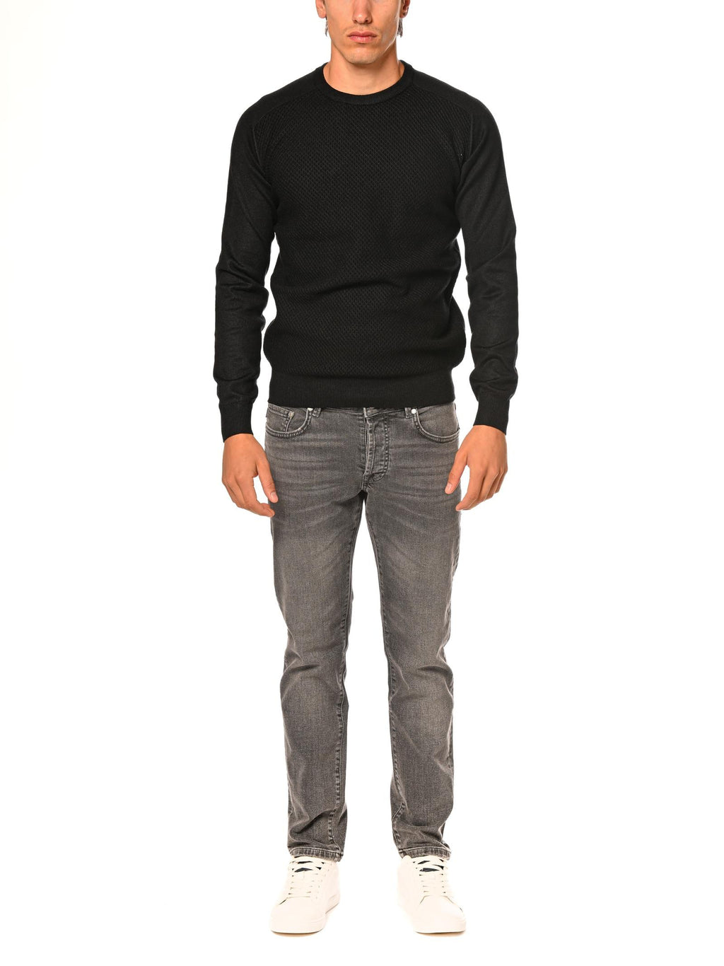 Maglia Seinse Nero lavorata MI3064 NERO SEINSE 