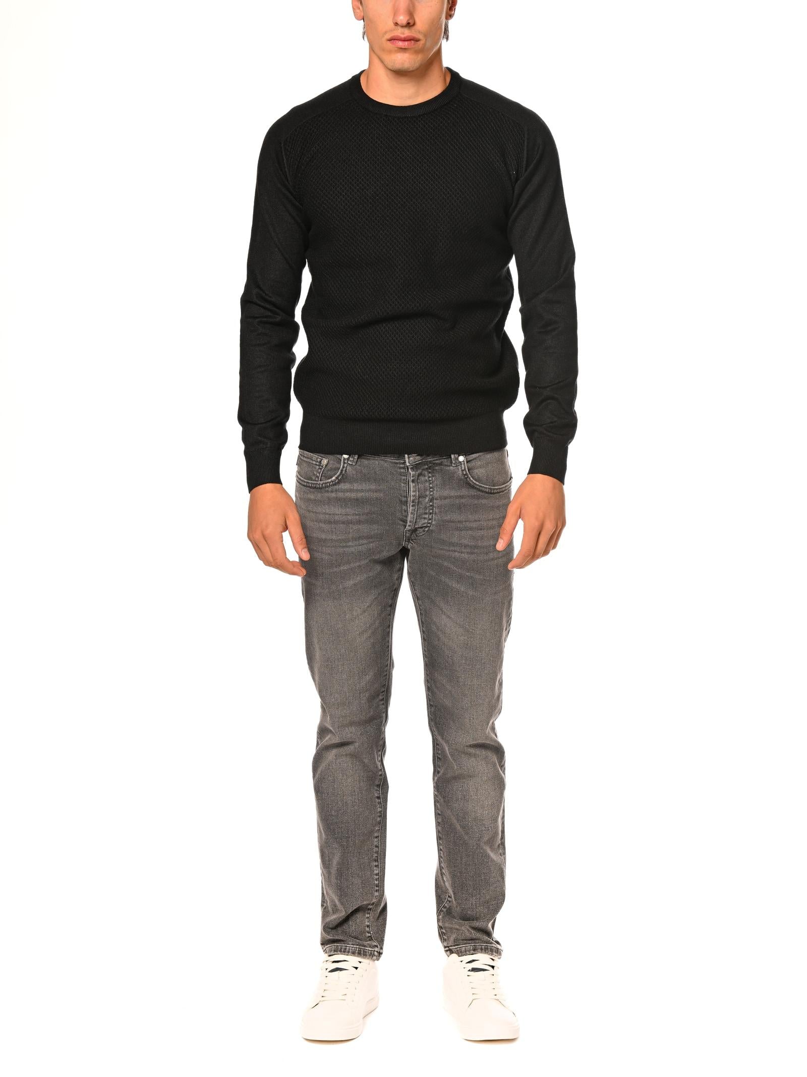 Maglia Seinse Nero lavorata MI3064 NERO SEINSE 