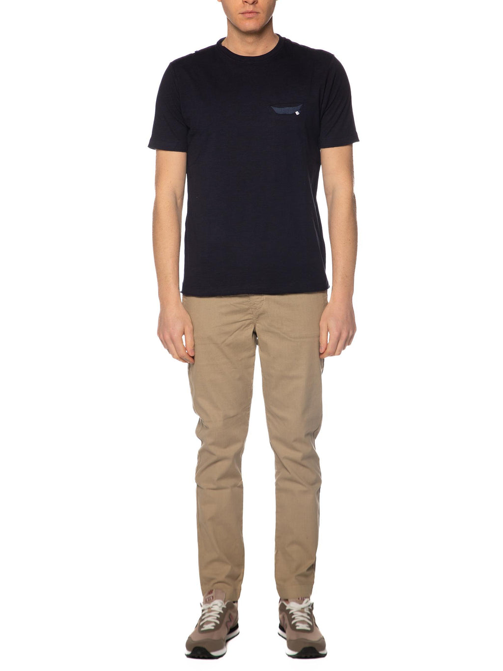T-shirt Seinse Blu con taschino fiammata TE3323 BLU SEINSE 