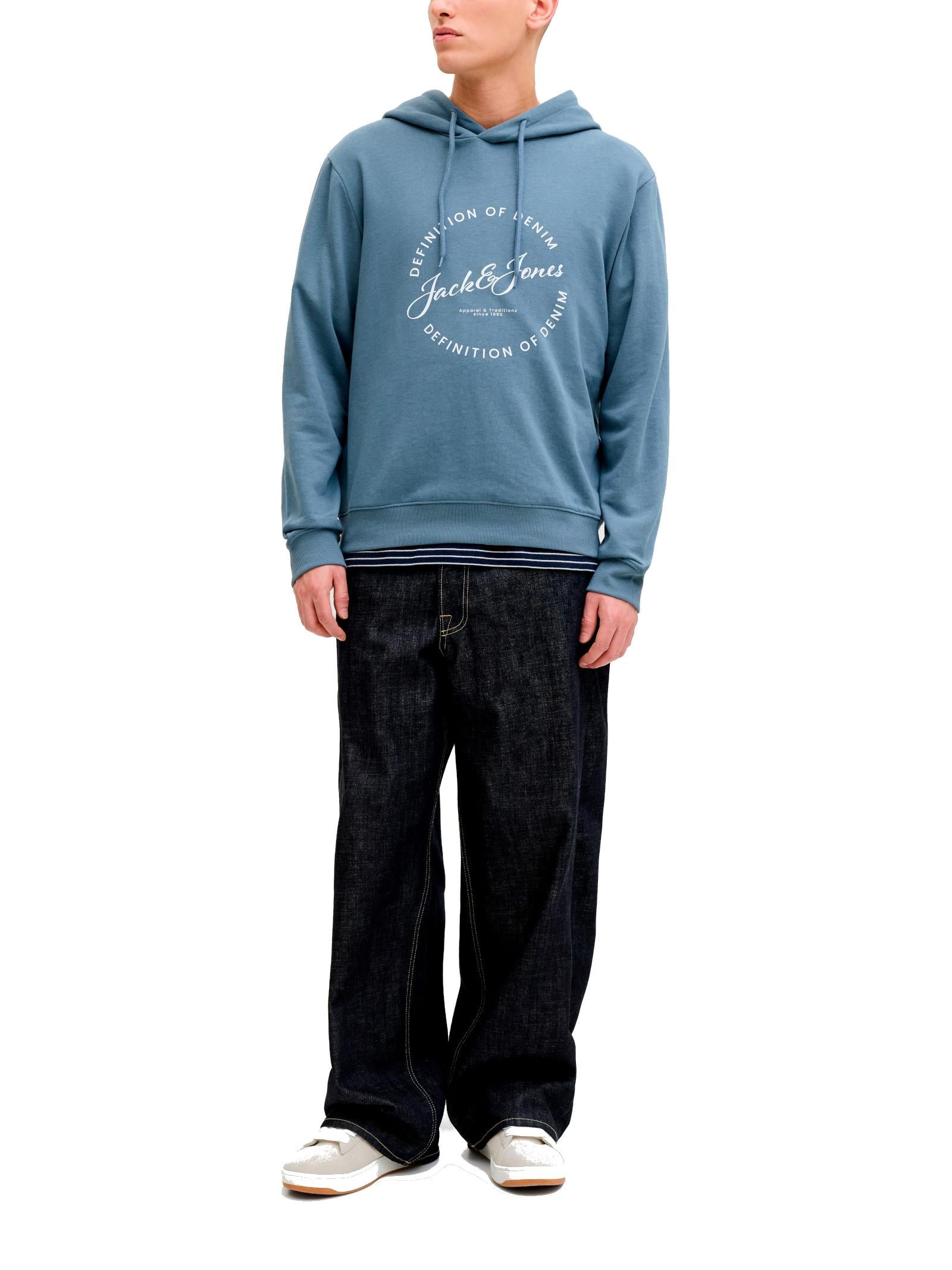 Felpa Jack & Jones Celeste Grayson con stampa 12288378 /Blue Mirage JACK & JONES 