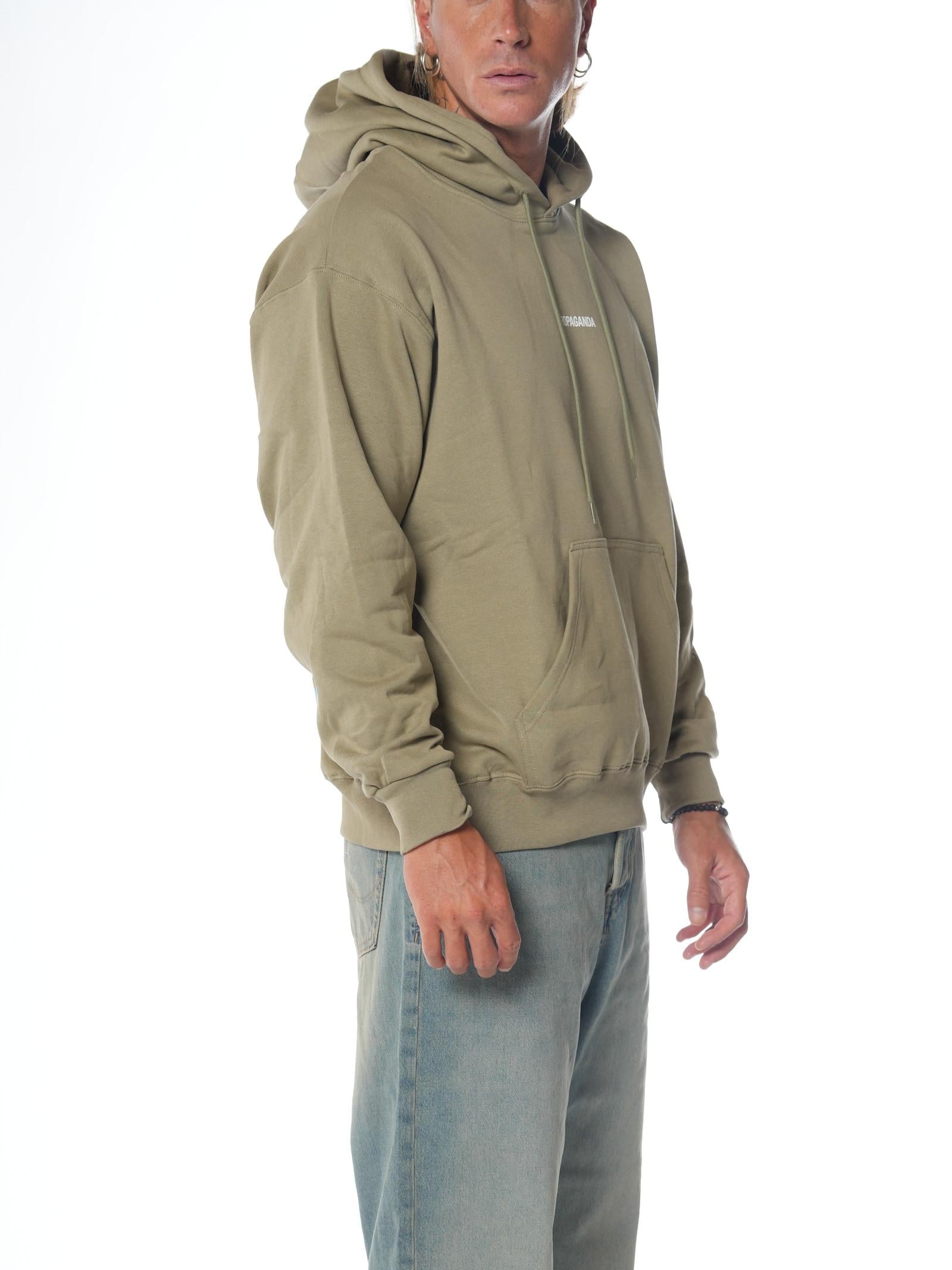 Felpa Propaganda Verde Ribs Flame FE470 VERDE PROPAGANDA 