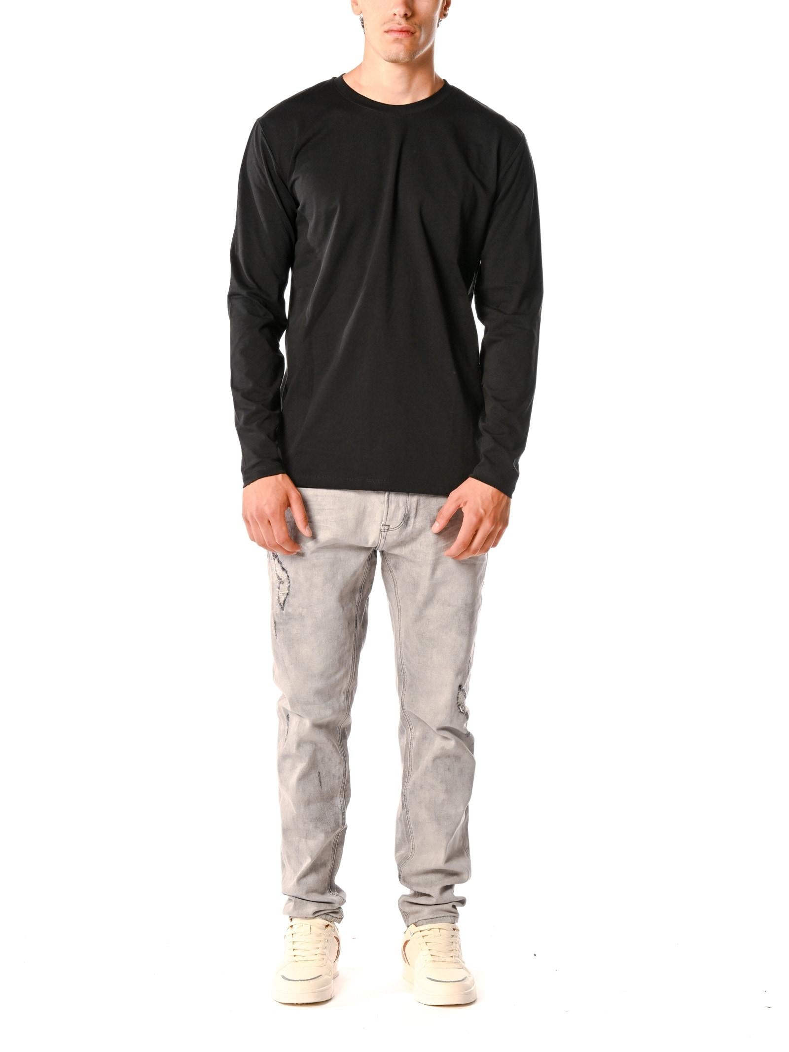 T-shirt Gianni Lupo Nero basic manica lunga GL1080F NERO GIANNI LUPO 