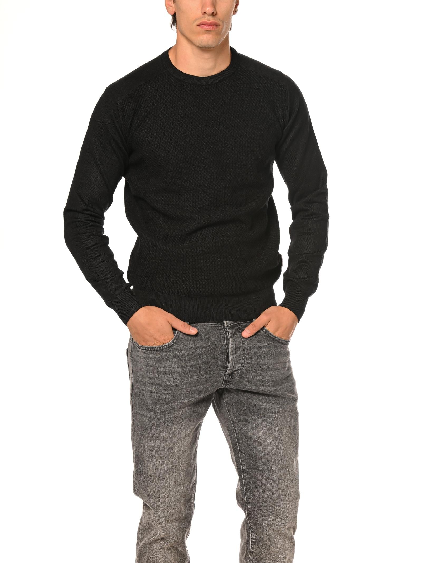 Maglia Seinse Nero lavorata MI3064 NERO SEINSE 