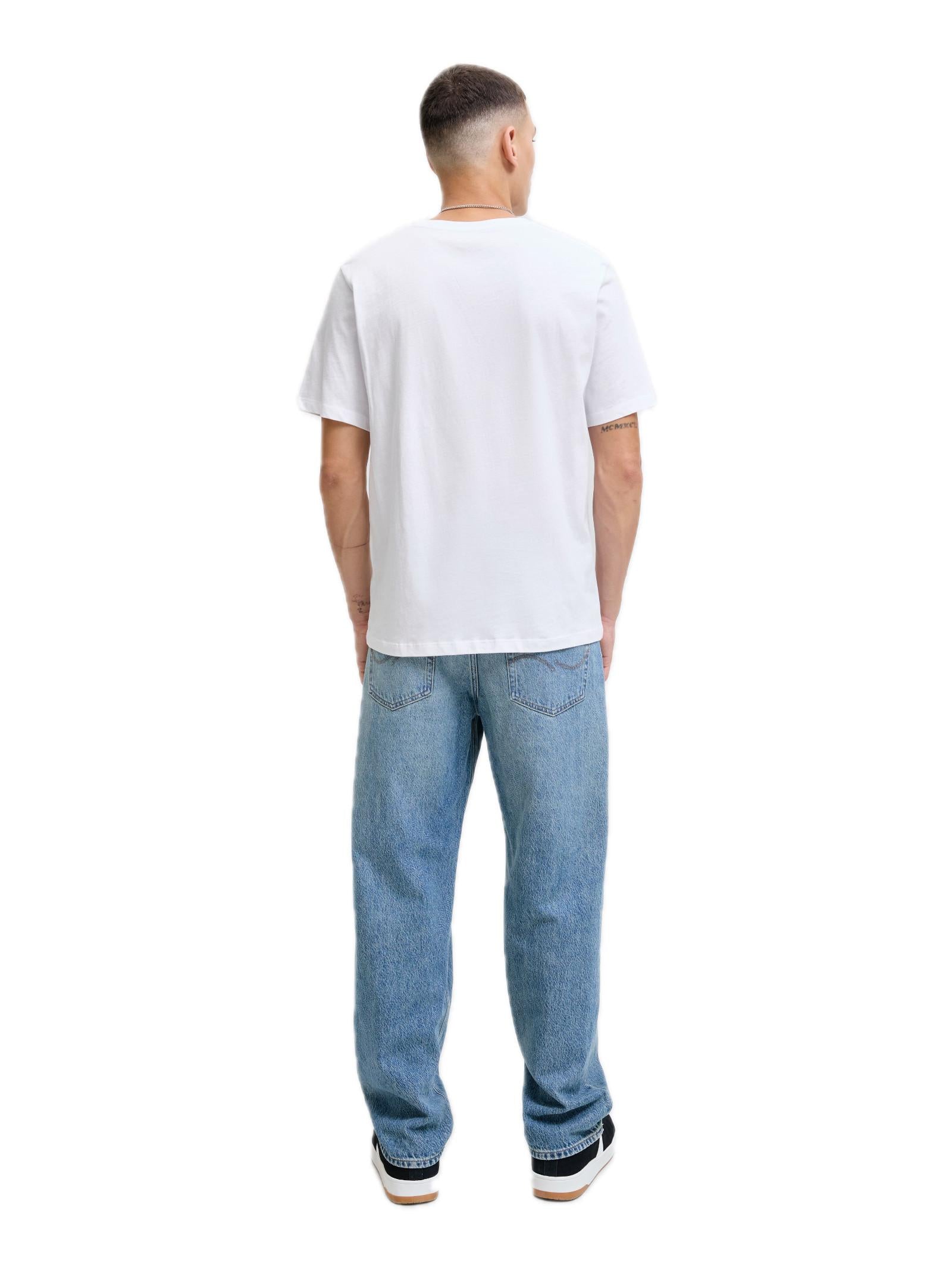 T-shirt Jack & Jones Urban Bianco con stampa 12279114 /White JACK & JONES 