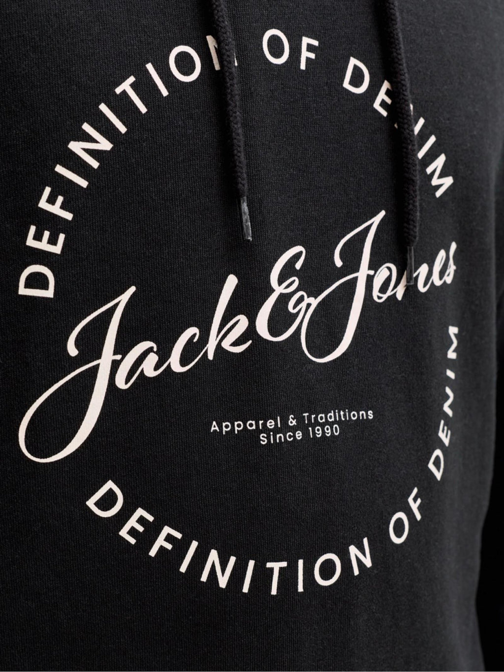 Felpa Jack & Jones Nero Grayson con stampa 12288378 /Black JACK & JONES 