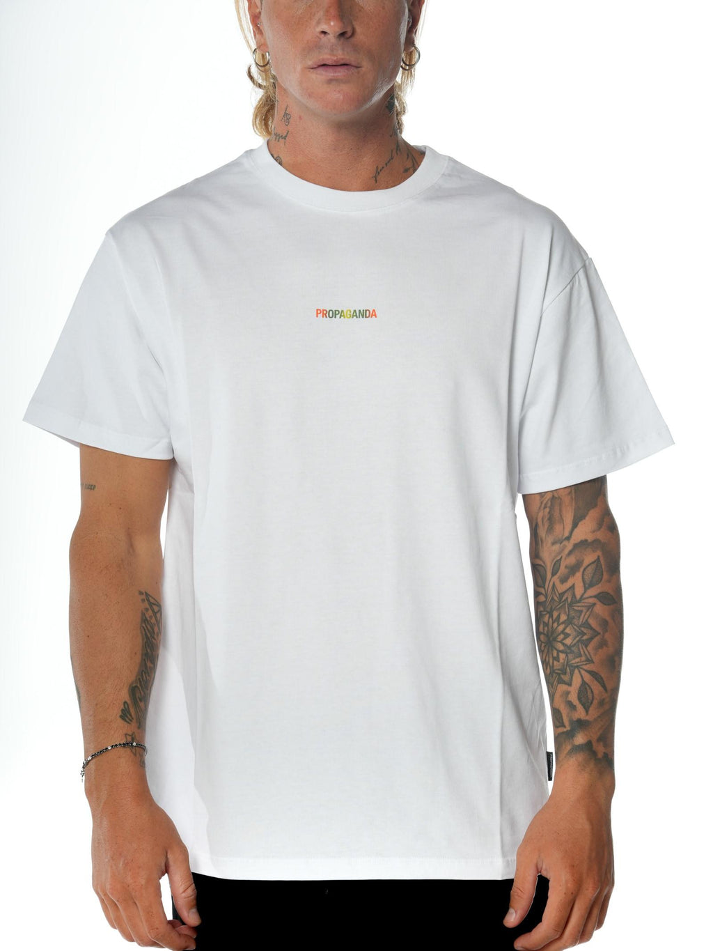 T-shirt Propaganda Bianco Ribs Gradient TS567 BIANCO PROPAGANDA 