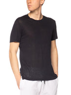 T-shirt Urban Ring Blu in lino manica corta UR1110015 BLU URBAN RING 