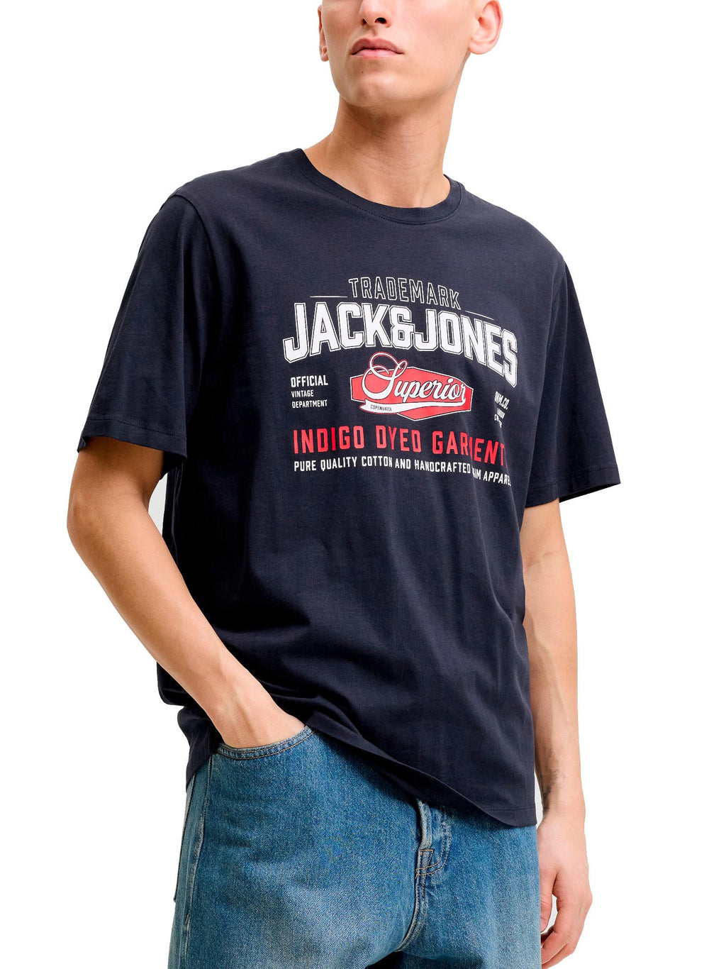 T-shirt Jack & Jones Blu logo 12299017 /Navy Blazer JACK & JONES 