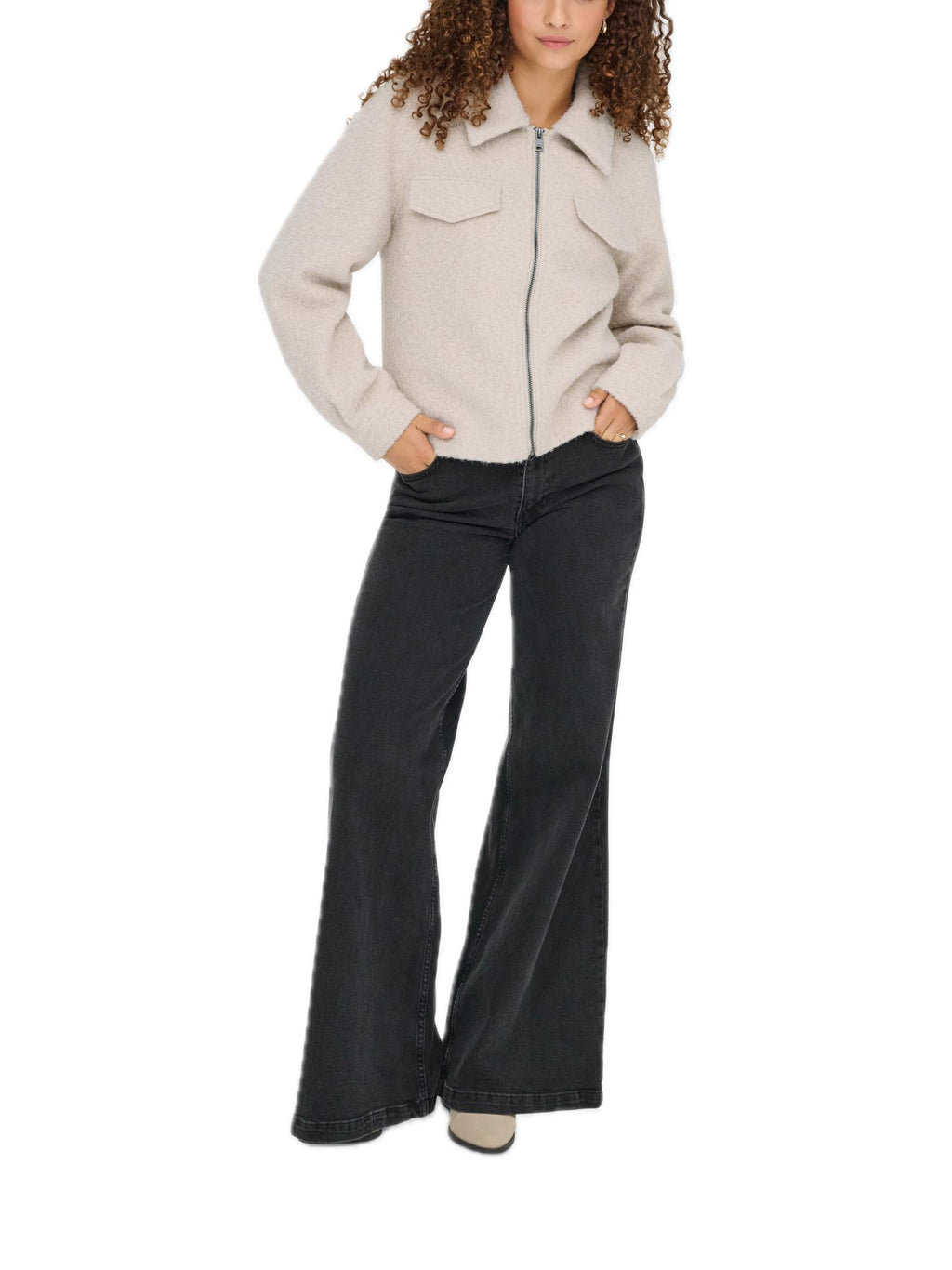 Giubbotto Only Malo Beige con colletto 15339371 /Pumice Stone ONLY 