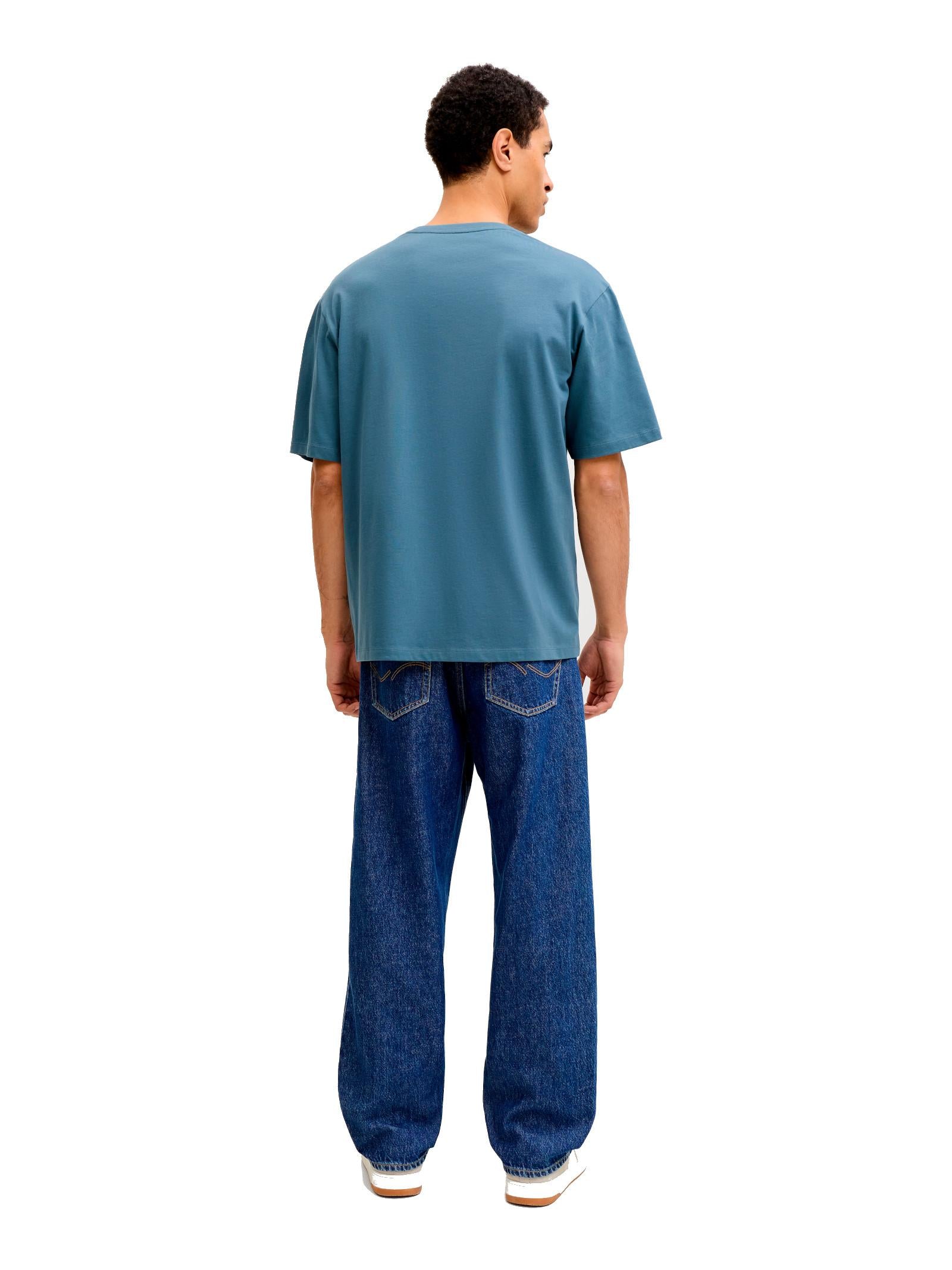 T-shirt Jack & Jones Archieve Petrolio con stampa 12290417 /Blue Mirage JACK & JONES 