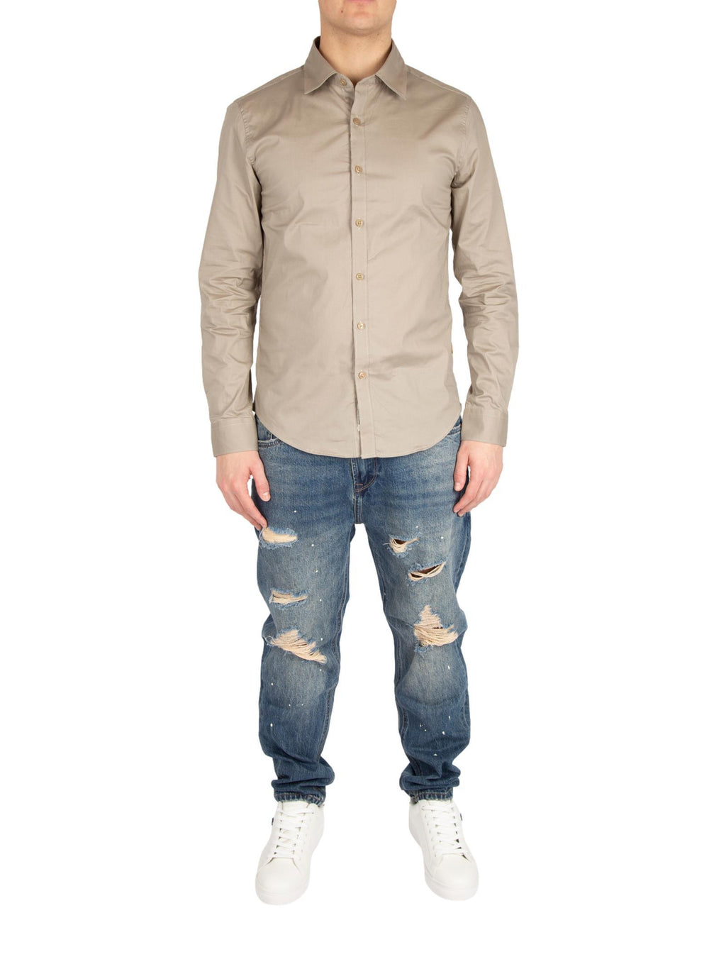 Camicia Gianni Lupo Beige colletto classico GL070DA BEIGE GIANNI LUPO 