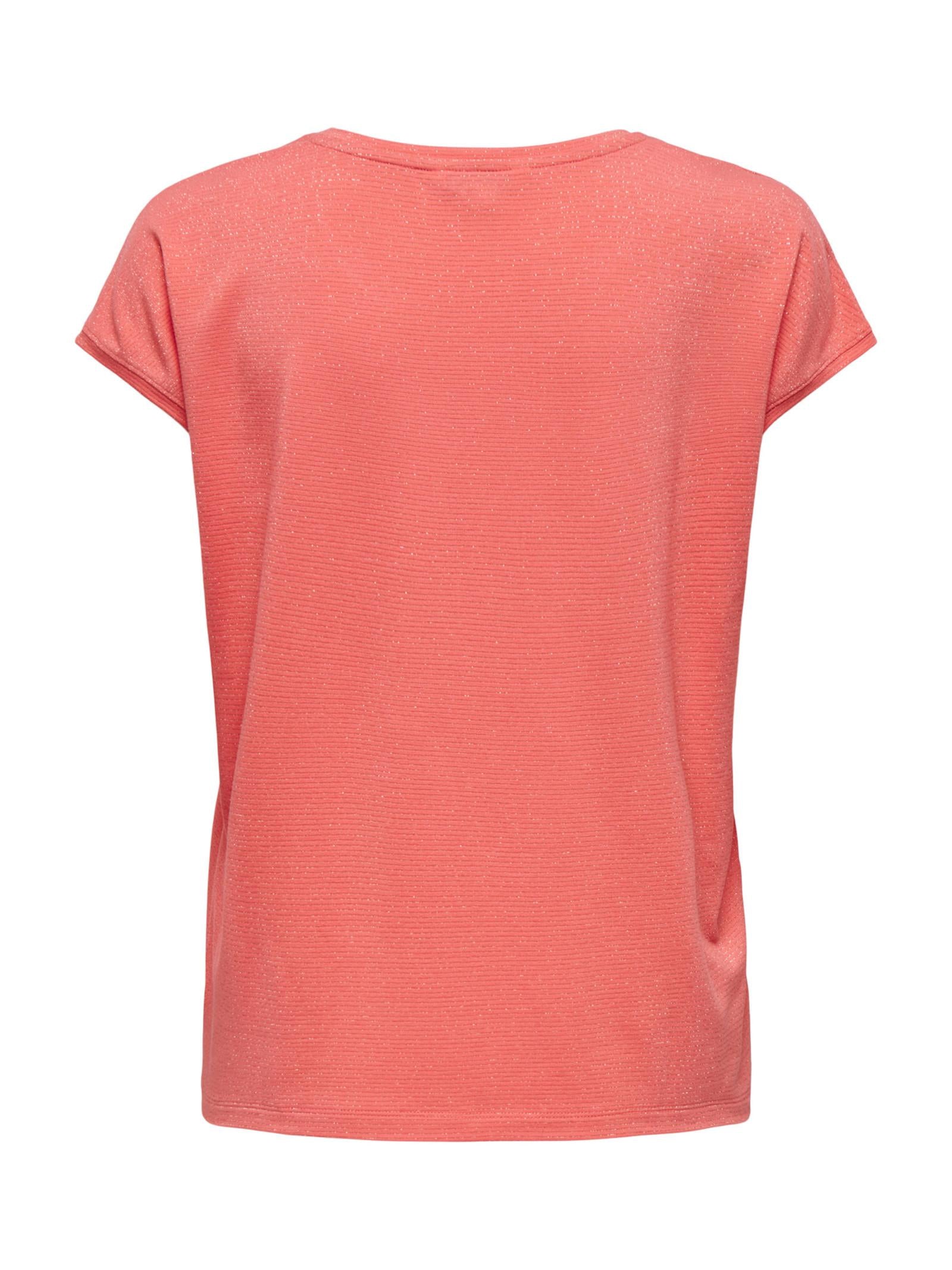 T-shirt Only Corallo Claudia glitter 15318422 /Georgia Peach ONLY 