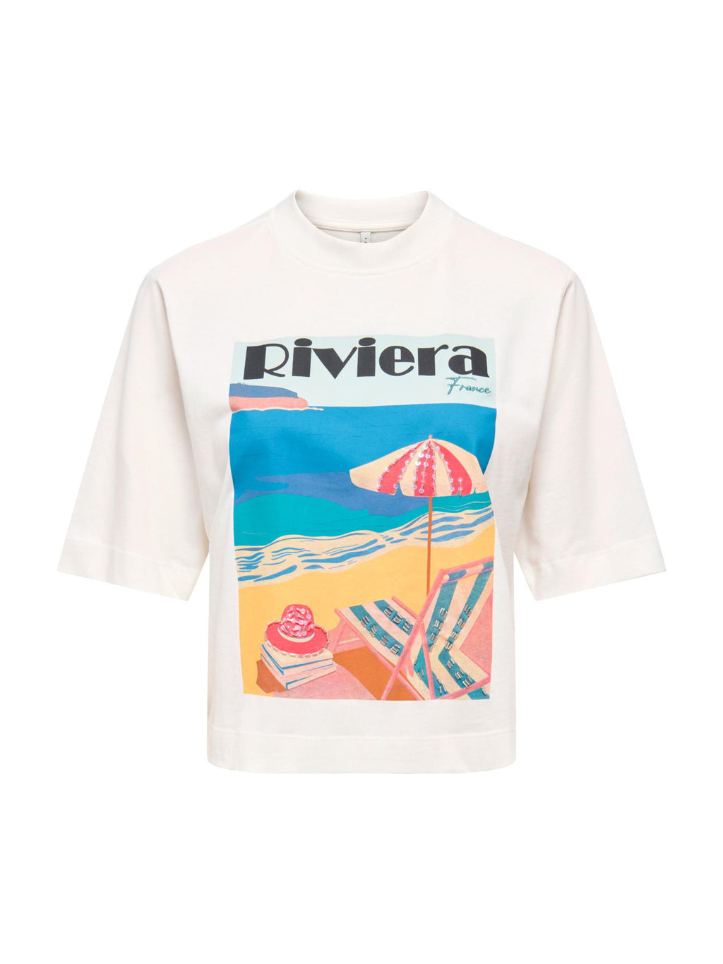 T-shirt Only Bianco Vega riviera 15375753 /Riviera Cloud Dancer ONLY 
