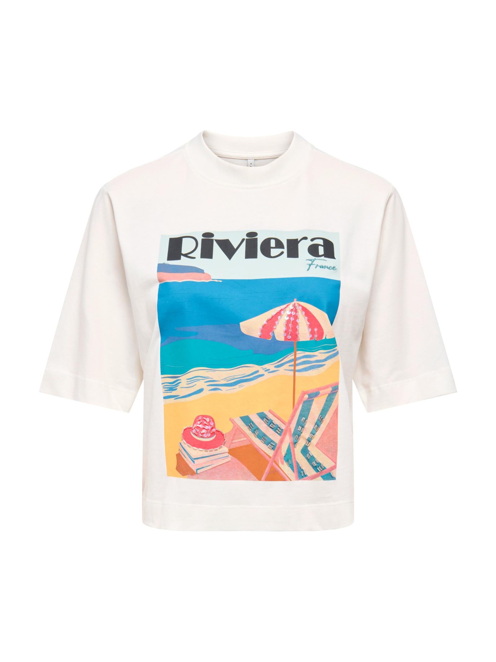 T-shirt Only Bianco Vega riviera 15375753 /Riviera Cloud Dancer ONLY 