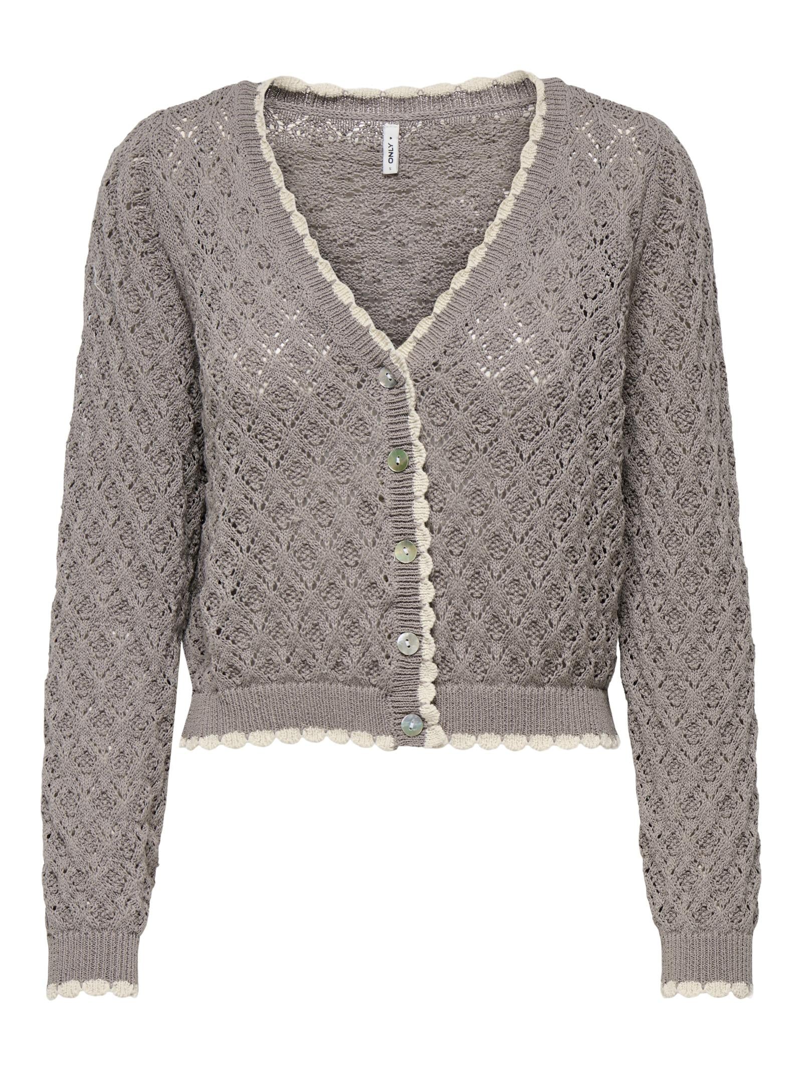Cardigan Only Tortora Elba Scollo a V 15339530 /Satellite ONLY 