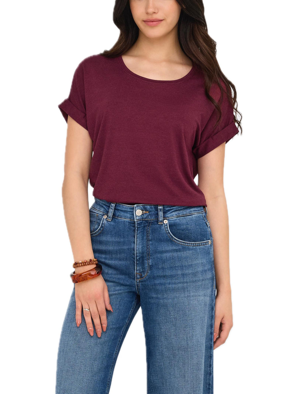 T-Shirt Only Bordeaux Moster in viscosa 15106662 /Burgundy ONLY 