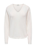 Maglia JDY  Liv Bianca scollo a V 15363546 /Cloud Dancer JDY 
