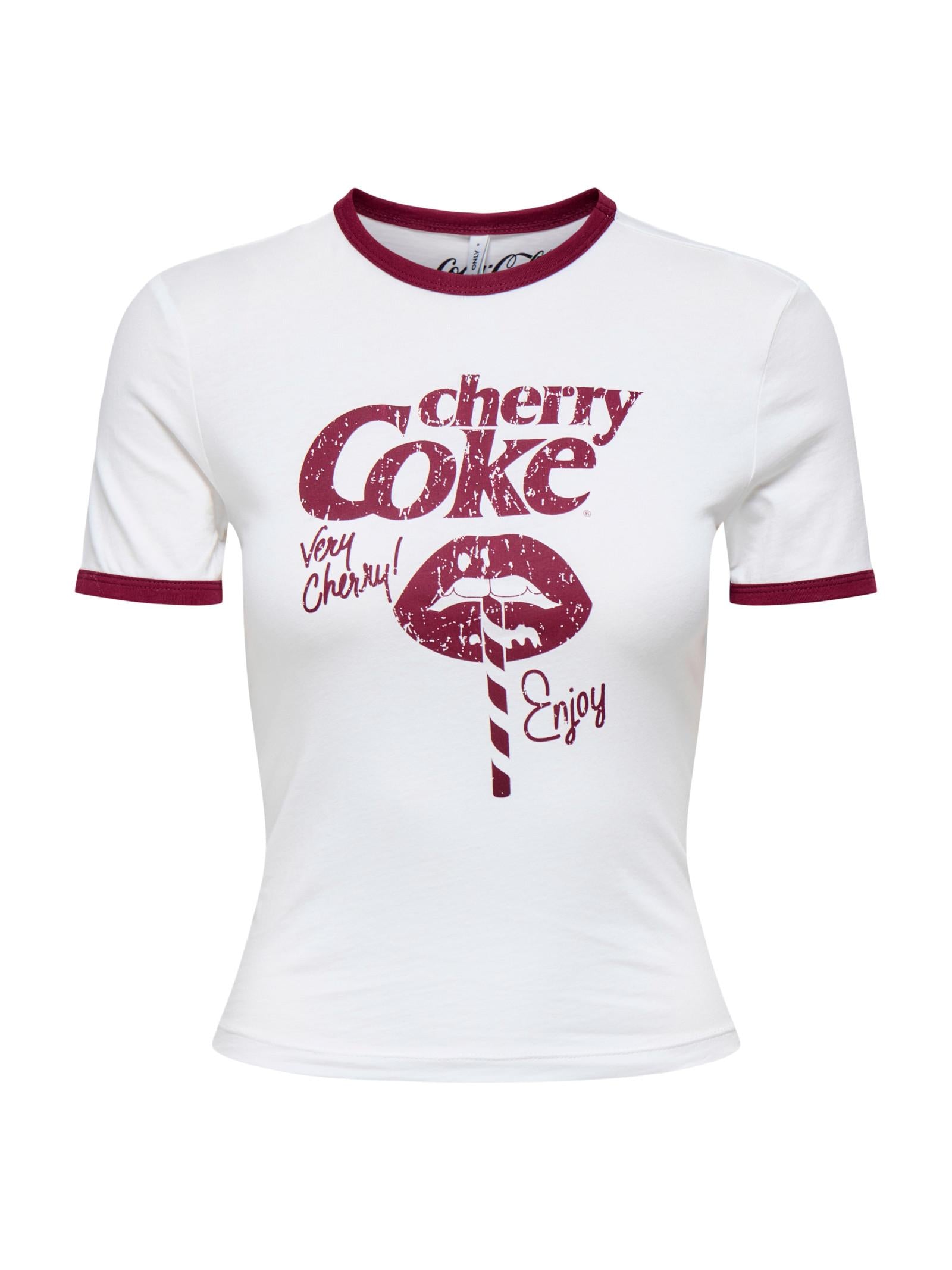 T-shirt Only Coca Cola Bianco maniche corte 15355835 /Cherry Cloud Dancer ONLY 