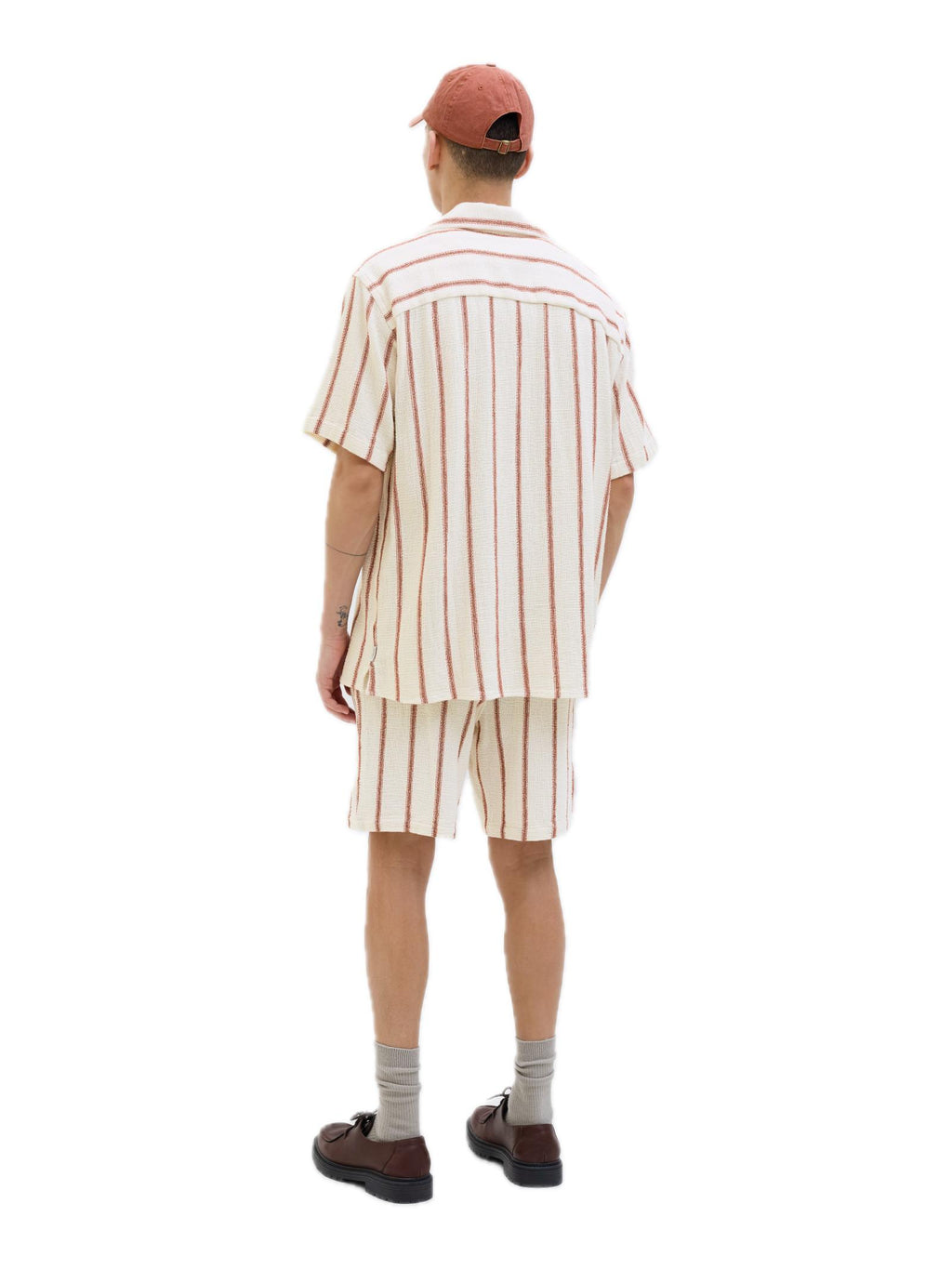 Bermuda Jack & Jones Beige Rosso a righe 12274413 /Arabian Spice JACK & JONES 