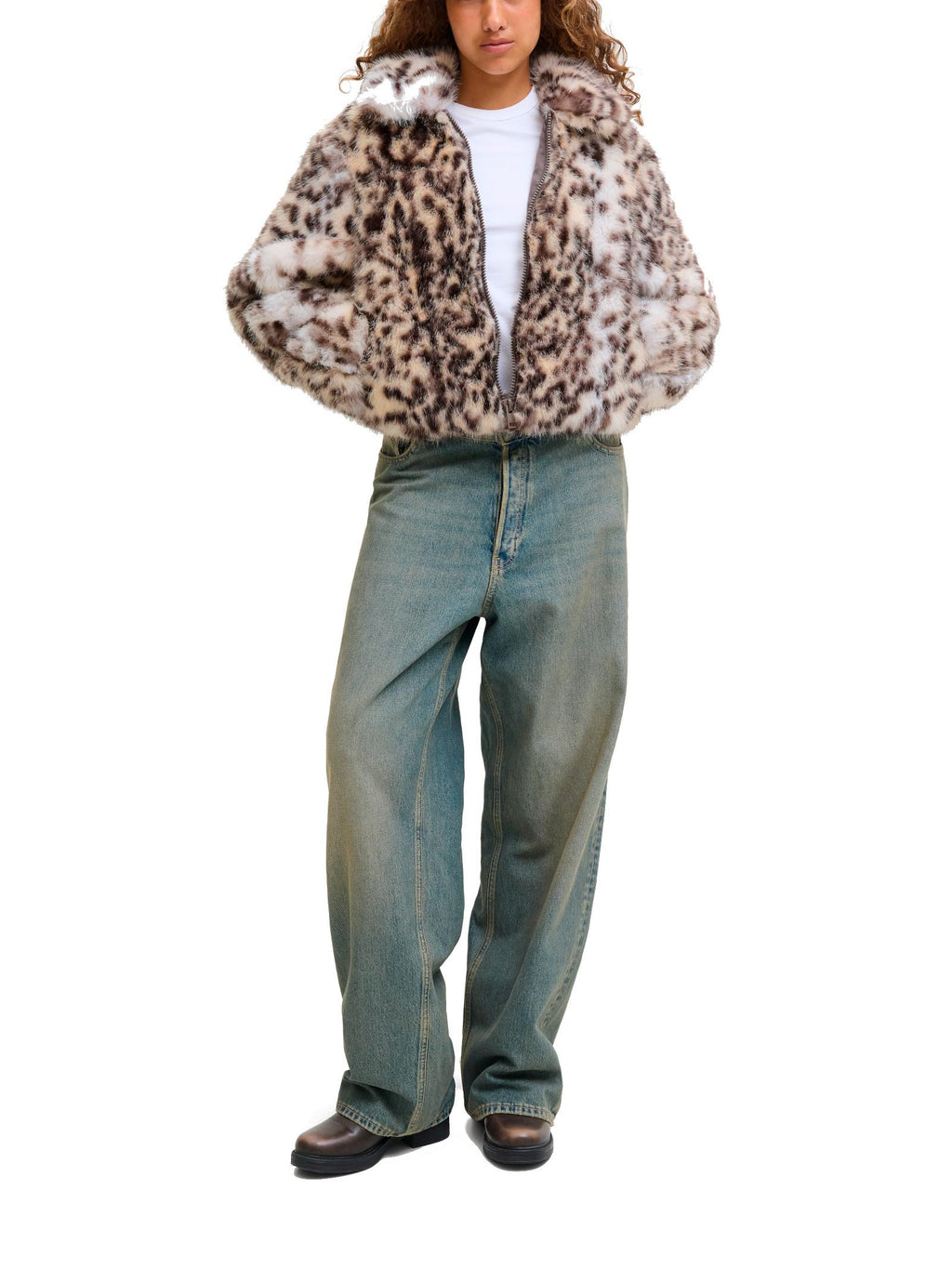 Giubbotto JJXX Tania Maculato con finta pelliccia 12288913 /Bone White JJXX 