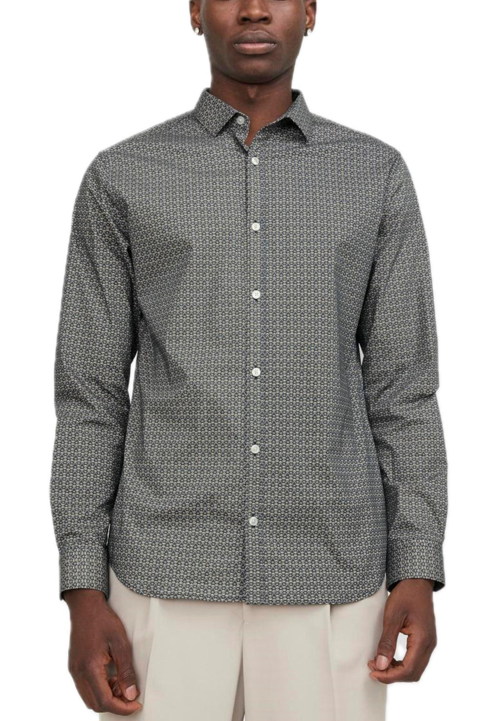 Camicia Jack & Jones Blu/Beige manica lunga