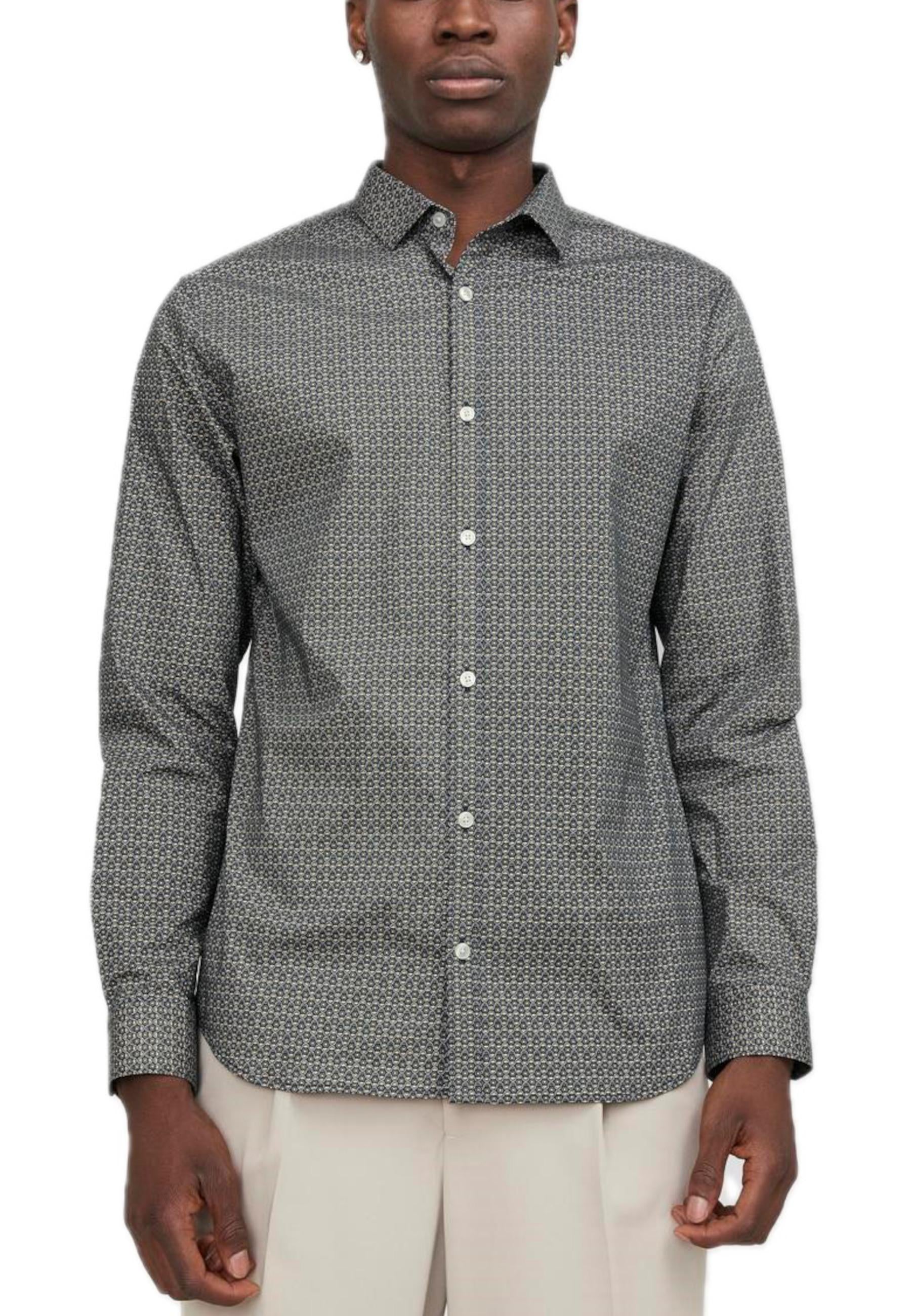 Camicia Jack & Jones Blu/Beige manica lunga