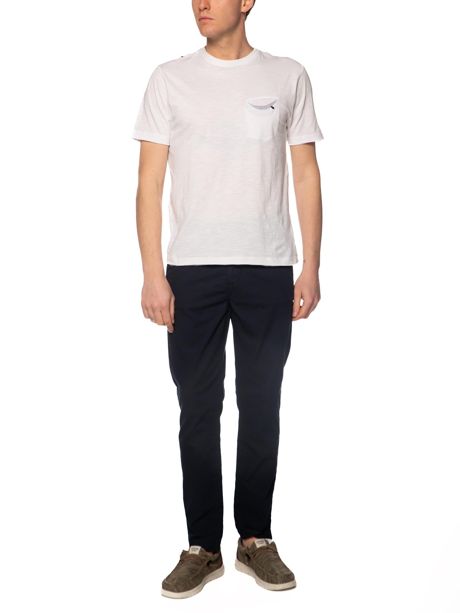 T-shirt Seinse Bianco con taschino fiammata TE3323 BIANCO SEINSE 