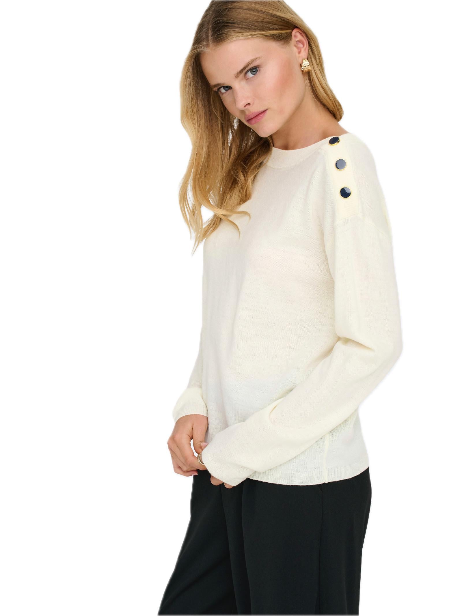 Maglia JDY Laura Panna con bottoni 15366136 /Eggnog JDY 