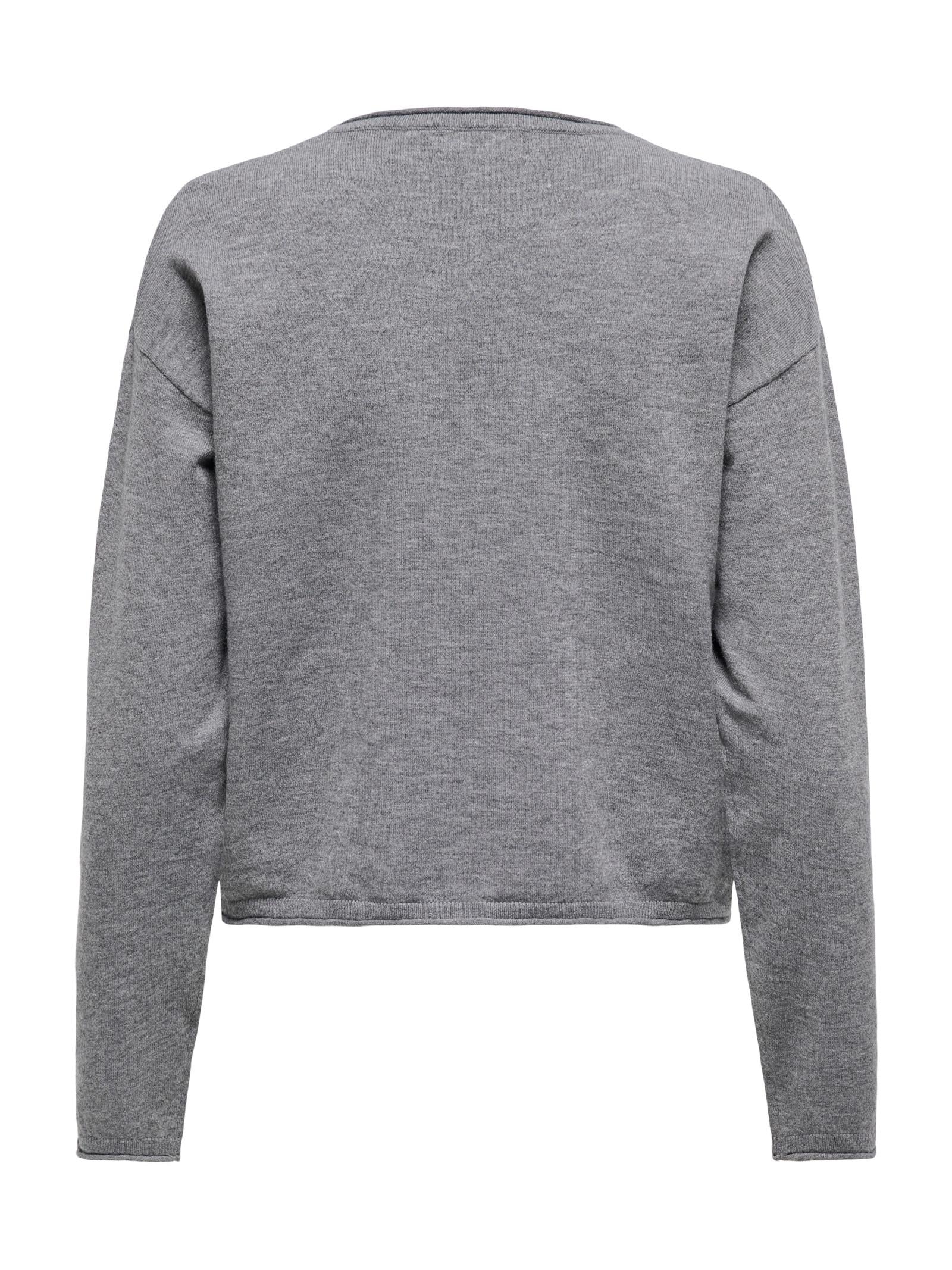 Maglia Jacqueline De Yong Amore Grigio girocollo 15355583 /Medium Grey Melange JDY 