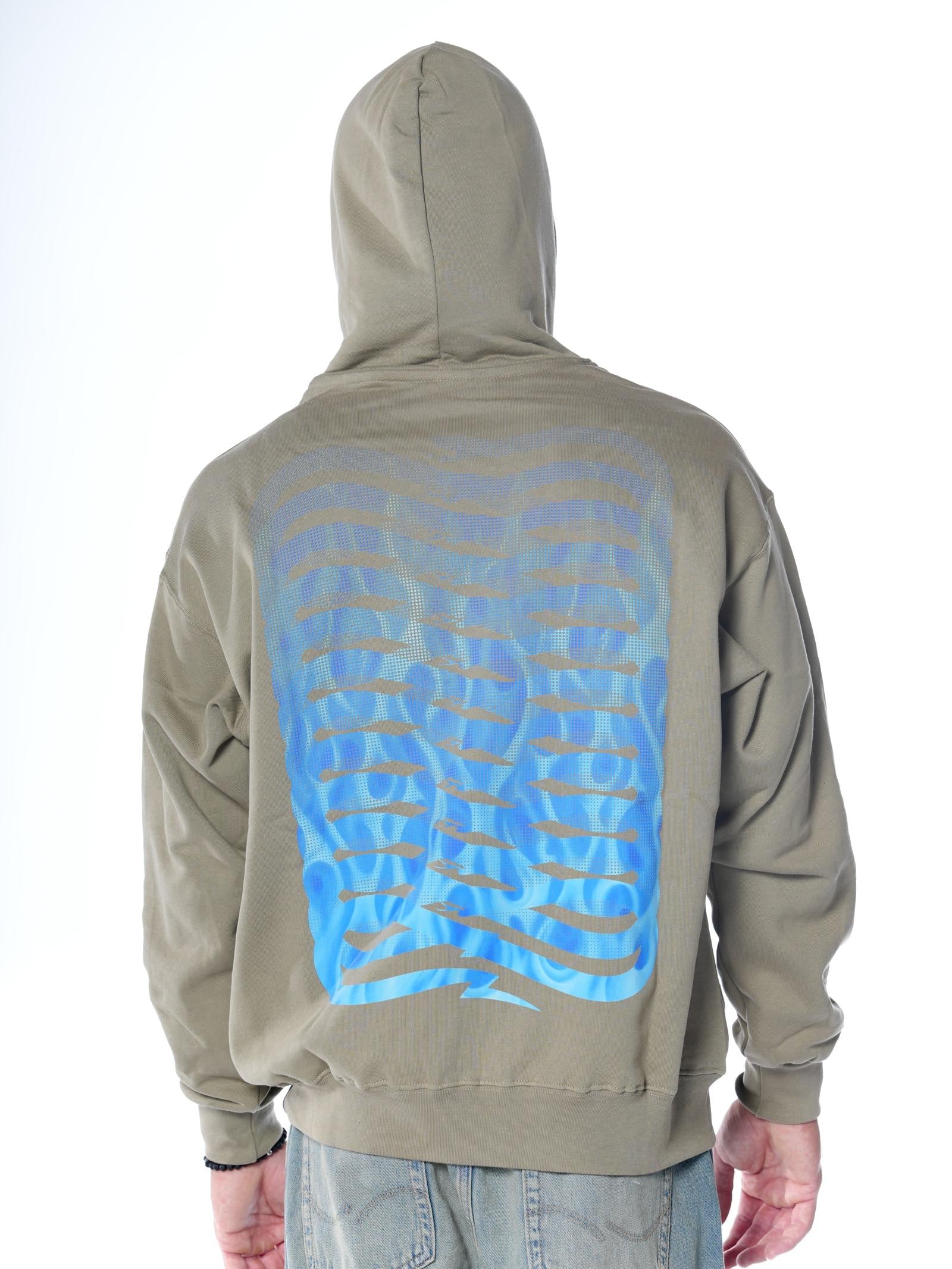 Felpa Propaganda Verde Ribs Flame FE470 VERDE PROPAGANDA 