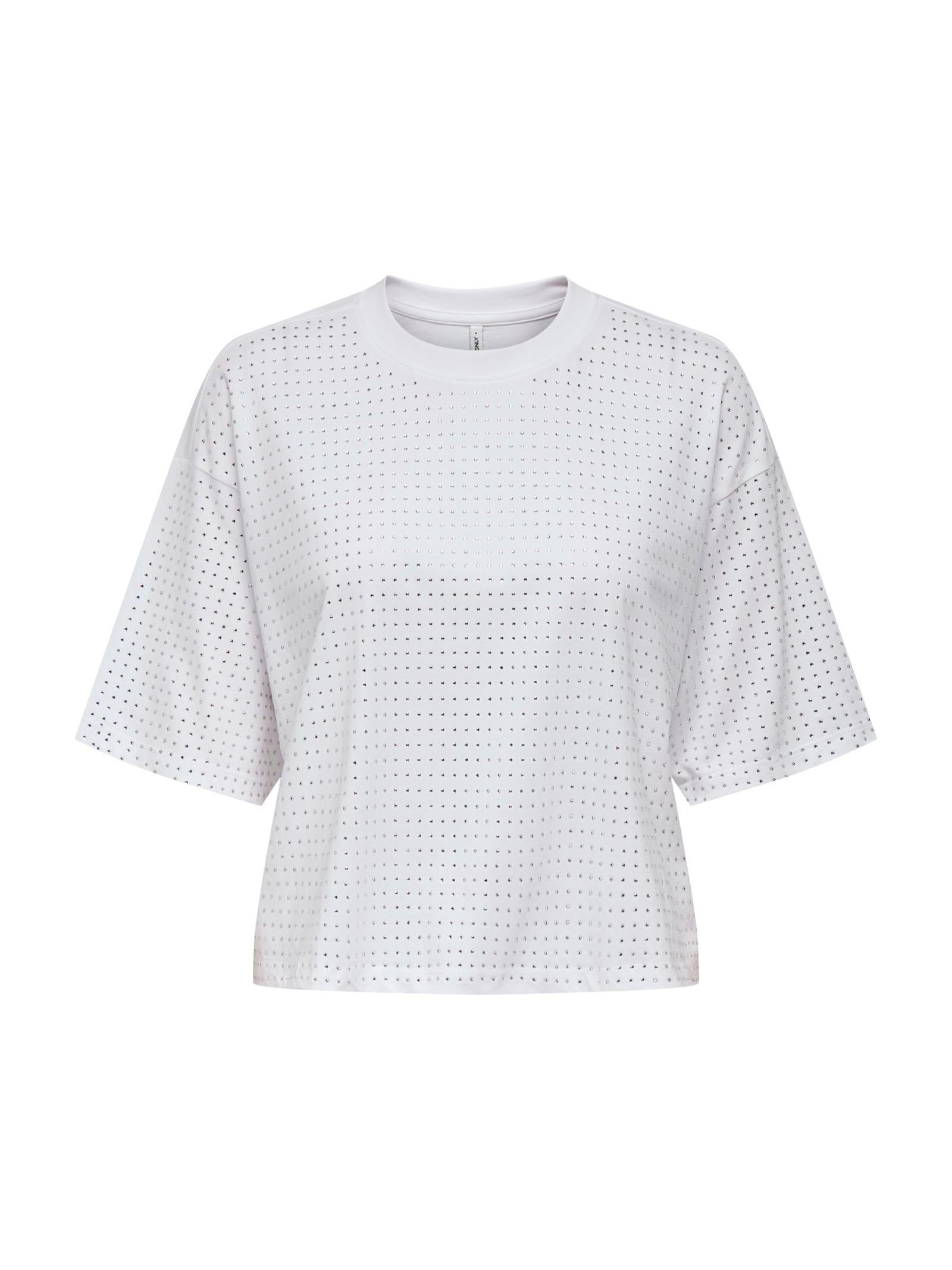 T-shirt Only Aubrielle Bianco con strass 15358955 /Bright White ONLY 