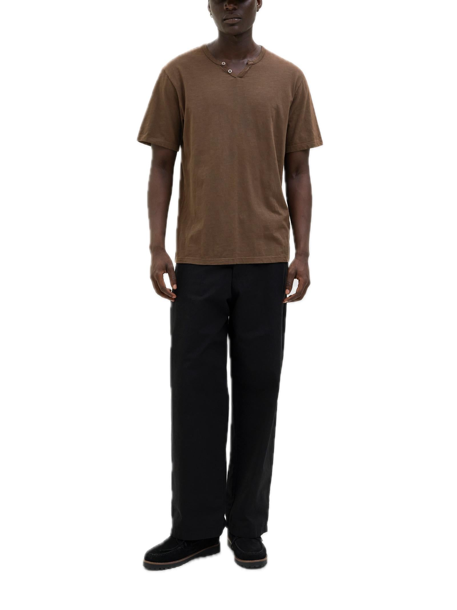 T-shirt Jack & Jones Esplit Marrone scollo a V 12164972 /Delicioso JACK & JONES 