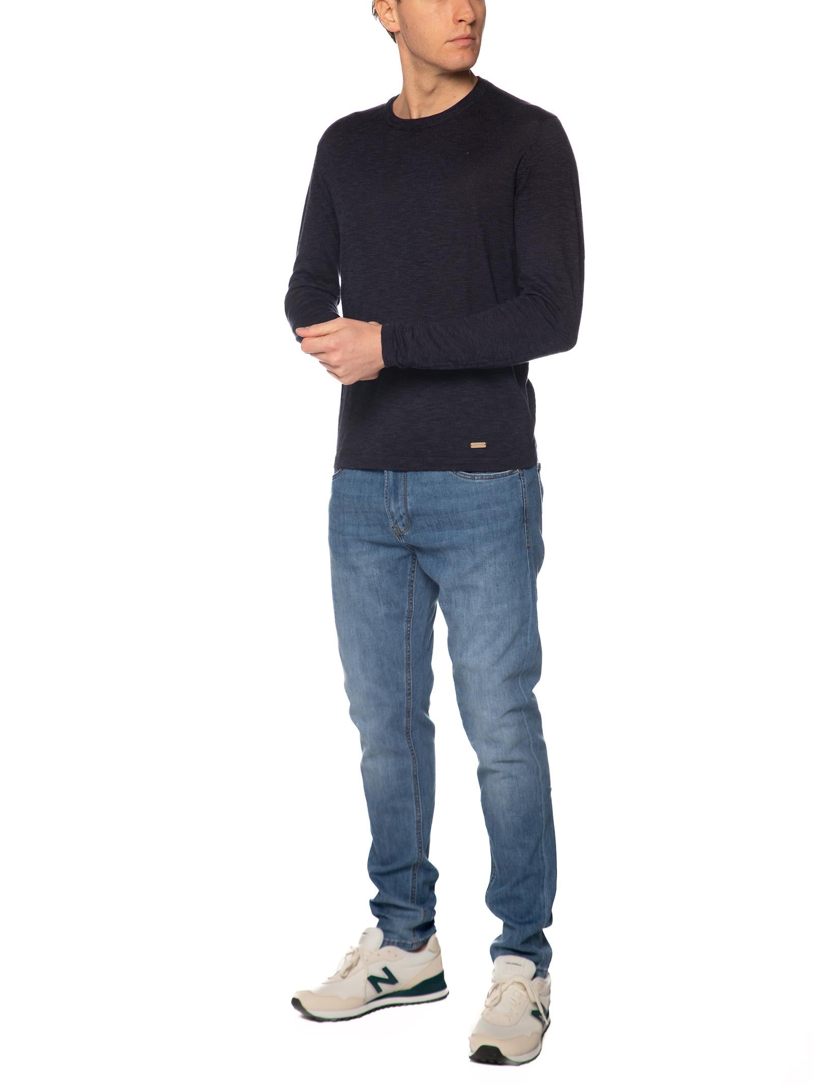 Maglia Gianni Lupo Blu Basic fiammata GL35204 BLU GIANNI LUPO 