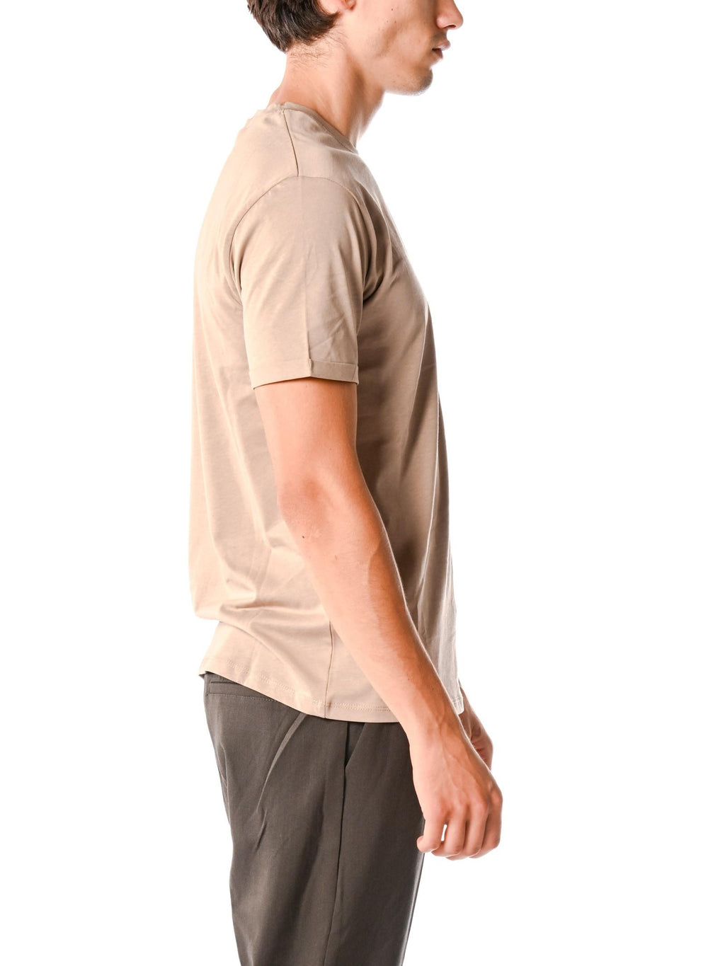 T-Shirt Gianni Lupo Uomo Beige girocollo con taschino GL1079F CAMEL GIANNI LUPO 