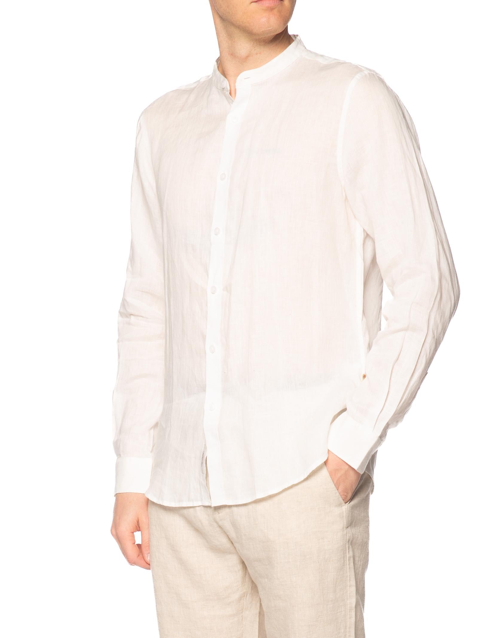 Camcia Gianni Lupo Bianco coreana lino GL7620S WHITE GIANNI LUPO 