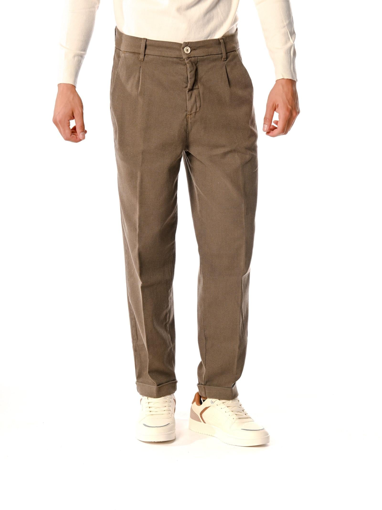 Chino Gianni Lupo Cognac Valentine operato GN21781 COGNAC GIANNI LUPO 