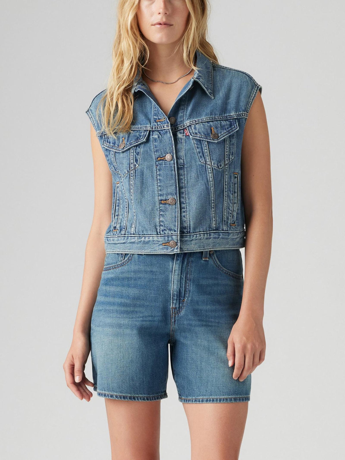 Gilet LEVI'S®  Medium Blue Denim Shrunken 001W20001 Med Indigo LEVI'S® 