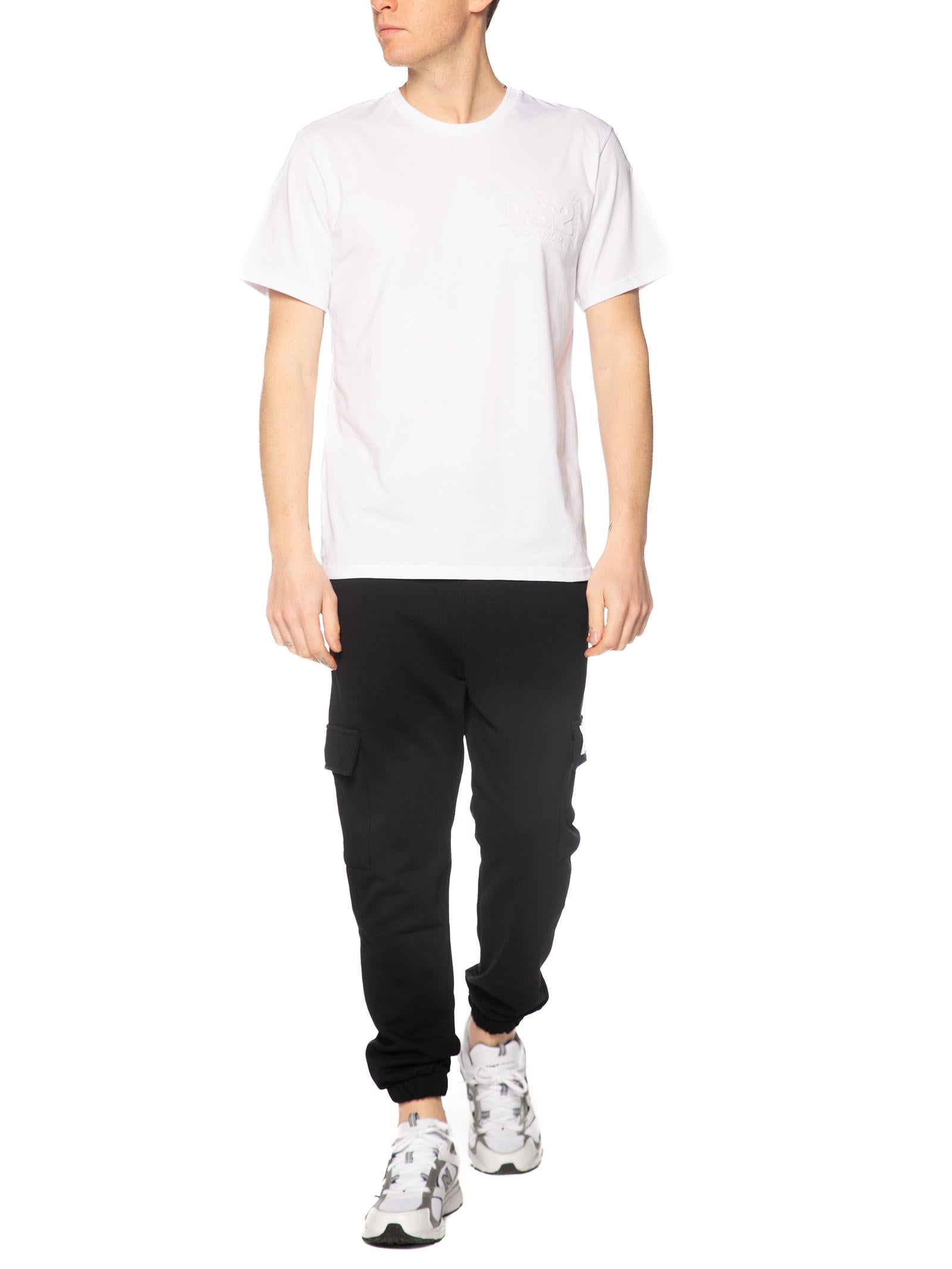 T-shirt DS2 Bianco stampa in rilievo SS26205 BIANCO DS2 