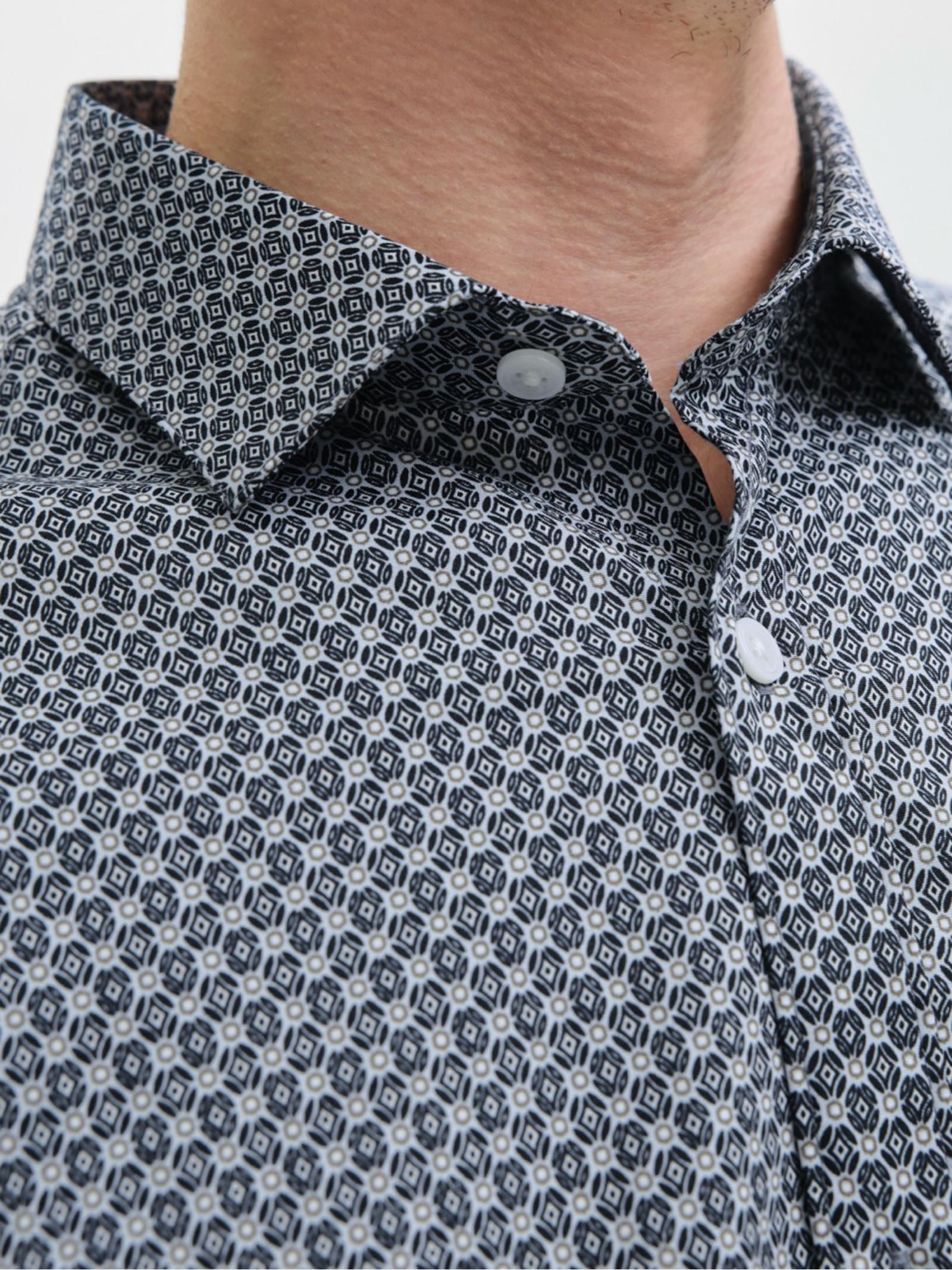 Camicia Jack & Jones Uomo Blackpool Blu stretch 12284126 /Navy Blazer JACK & JONES 