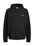 Felpa Jack & Jones Nero College Nero con cappuccio 12288362 /Black JACK & JONES 