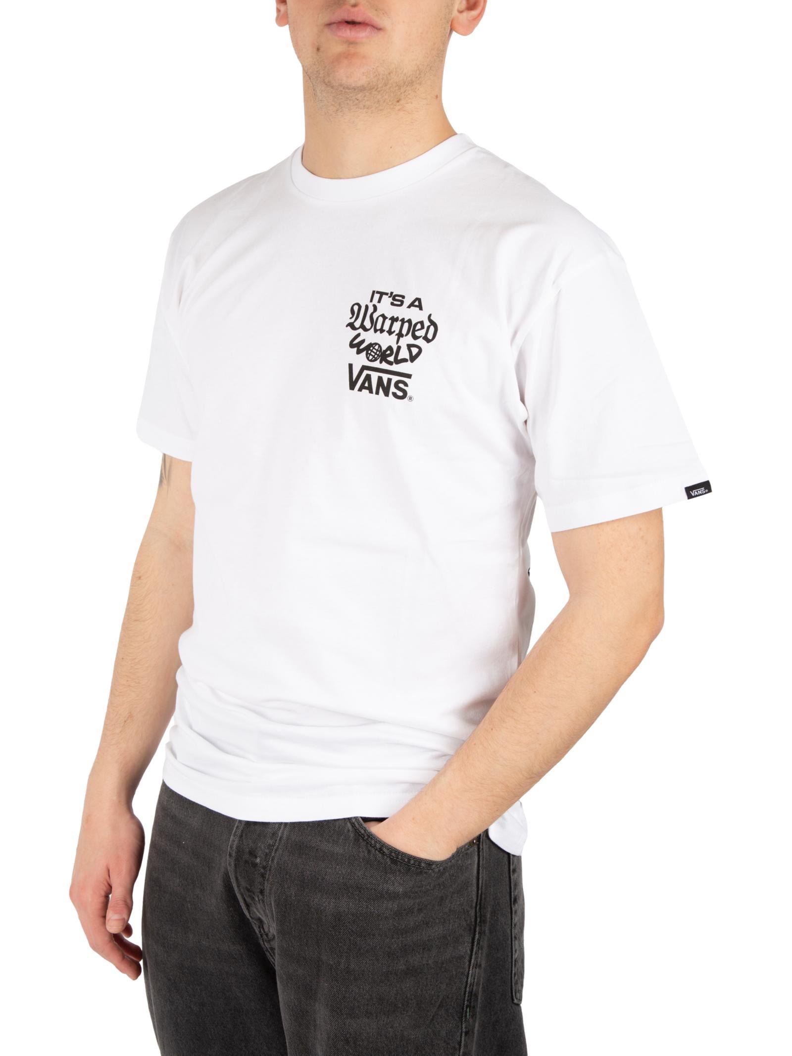 T-shirt Vans Bianco Warped World M5E WHT VANS 