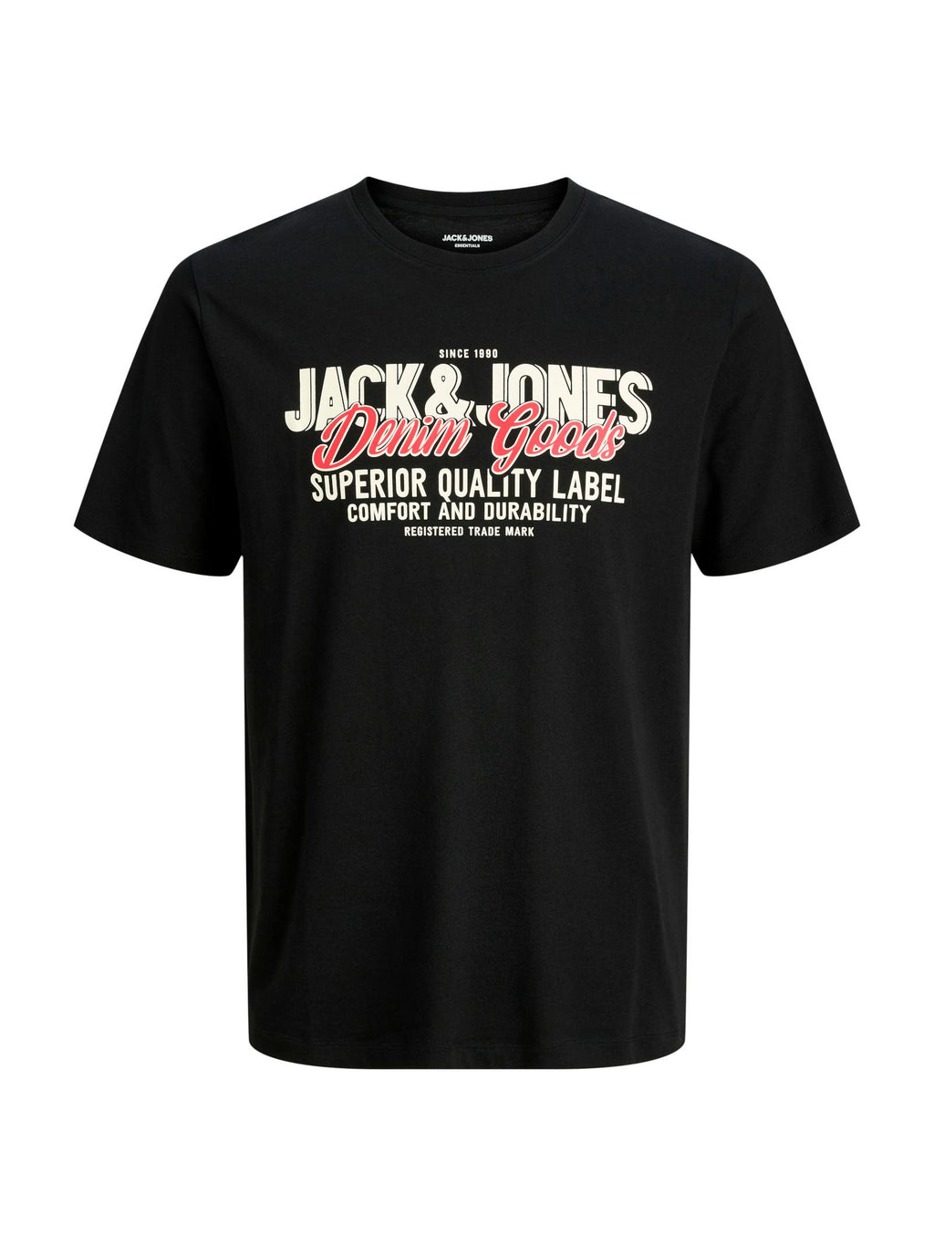 T-shirt Jack & Jones Logo Nero girocollo 12279535 /BLACK JACK & JONES 