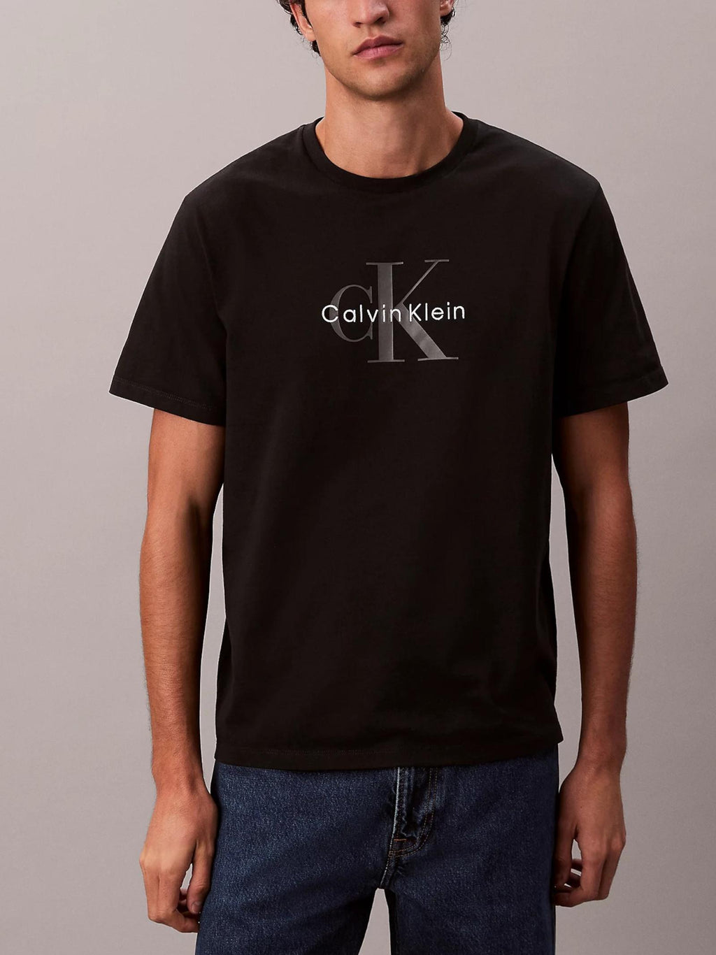 T-shirt Calvin Klein Nero Monologo LV04RB862G UB1 CALVIN KLEIN 