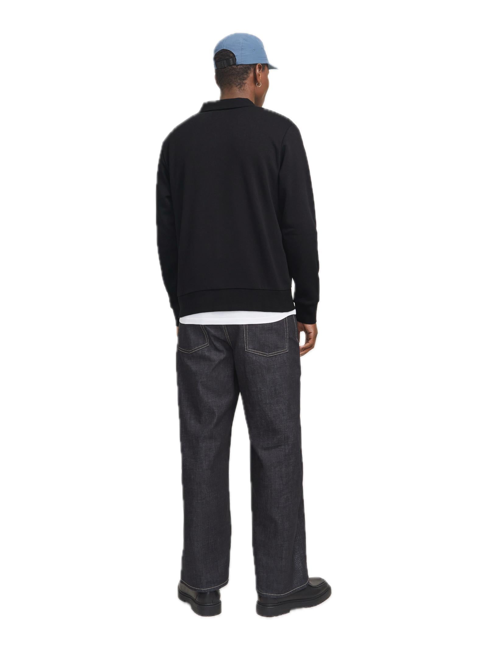 Felpa Jack & Jones Bradley Nero con colletto 12278586 /Black JACK & JONES 