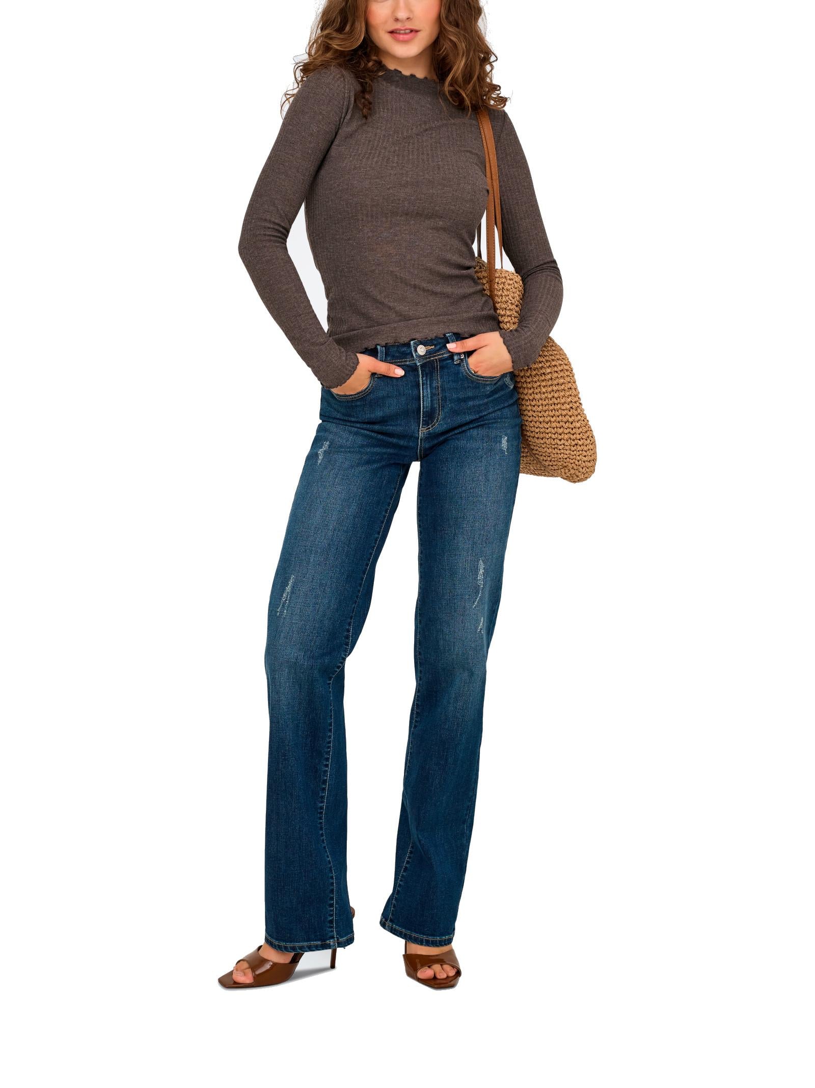 T-shirt Only Emma Tortora lupetto a costine 15180040 /JAVA ONLY 