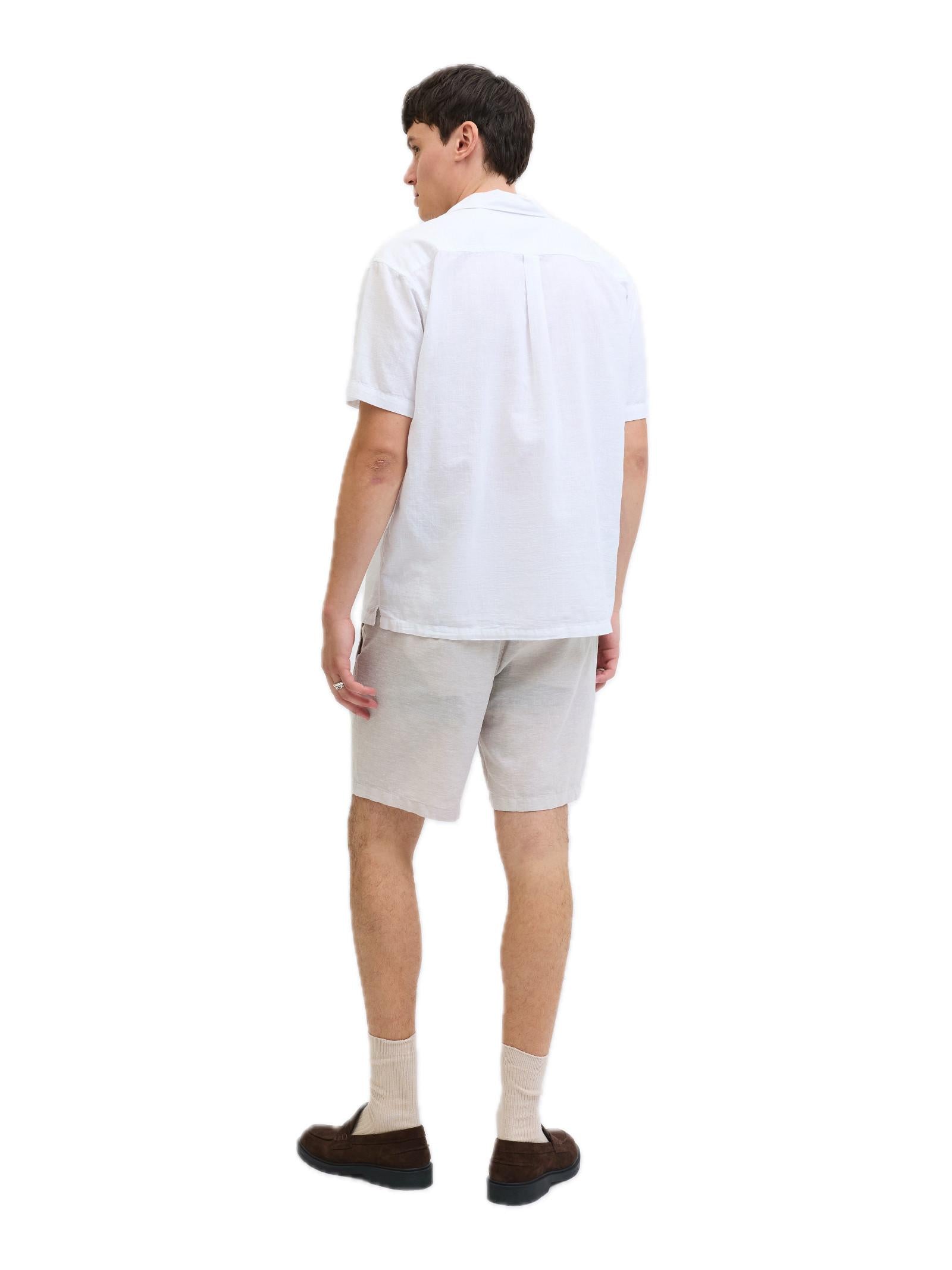 Bermuda Jack & Jones Stace Sabbia in lino 12248627 /Crockery JACK & JONES 